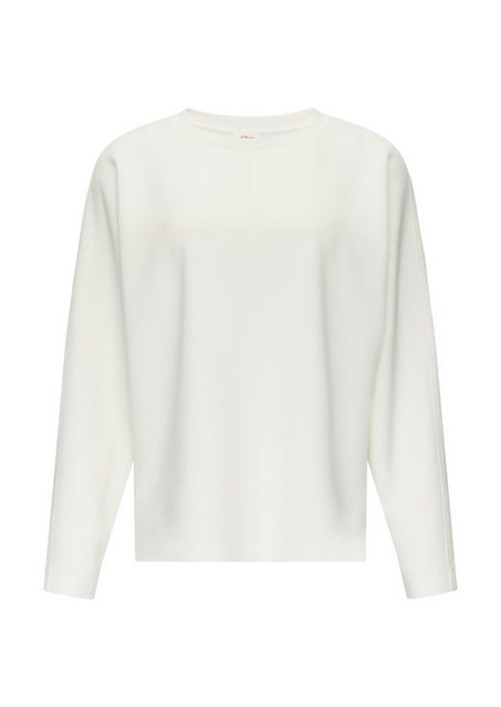 s.Oliver Sweatshirt - Scuba Sweatshirt - Basic Longsleeve mit Fledermausärm günstig online kaufen