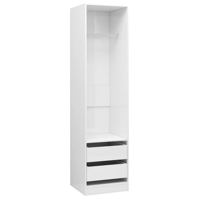 vidaXL Garderobenschrank in Hochglanz-Weiß mit 2 Schubladen (LxBxH: 50x50x2 günstig online kaufen