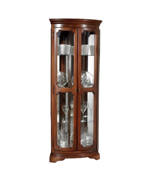 Xlmoebel Eckvitrine Luxuriöser brauner Wohnzimmerschrank mit klassischem (E günstig online kaufen