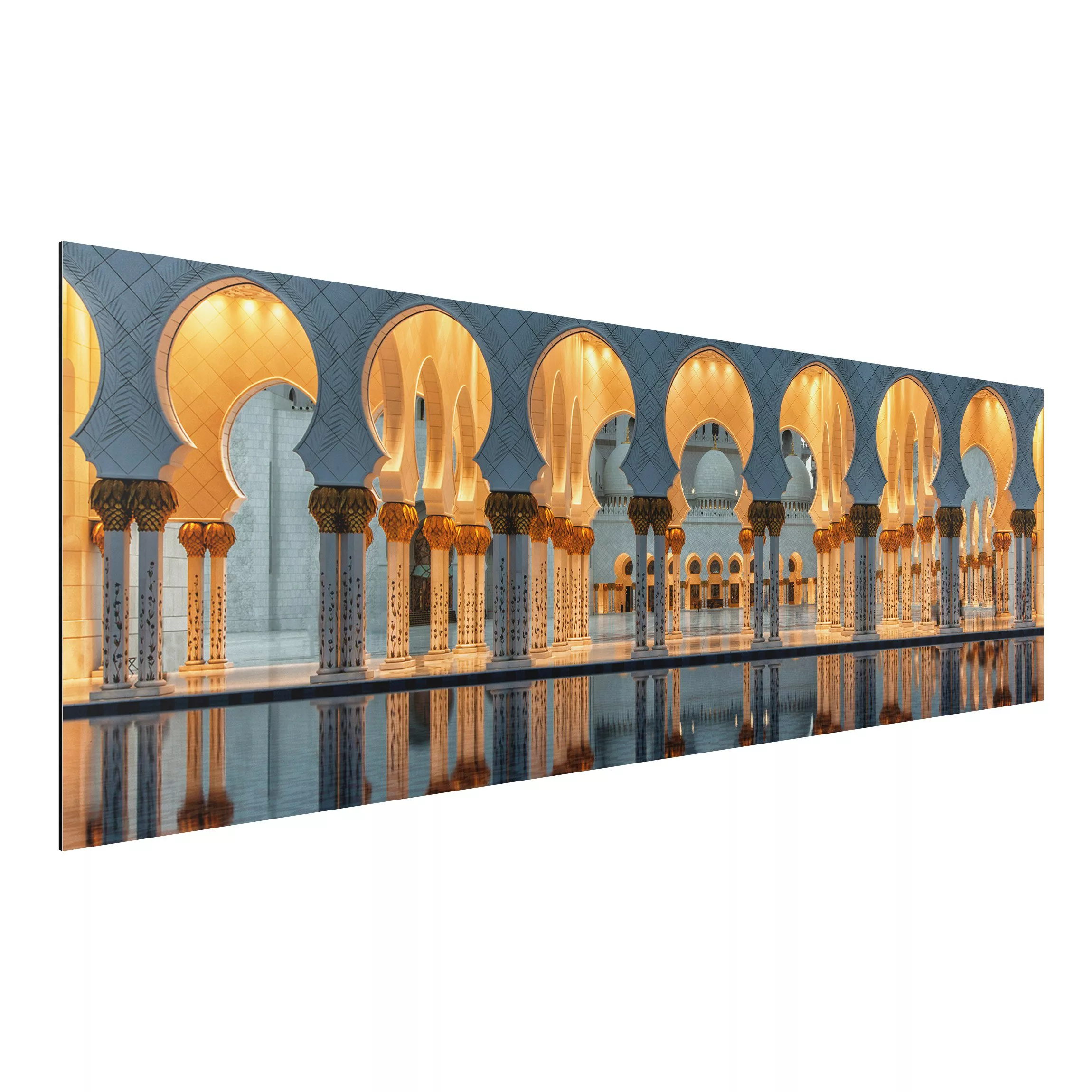 Alu-Dibond Bild Architekur & Skyline - Panorama Reflexionen in der Moschee günstig online kaufen