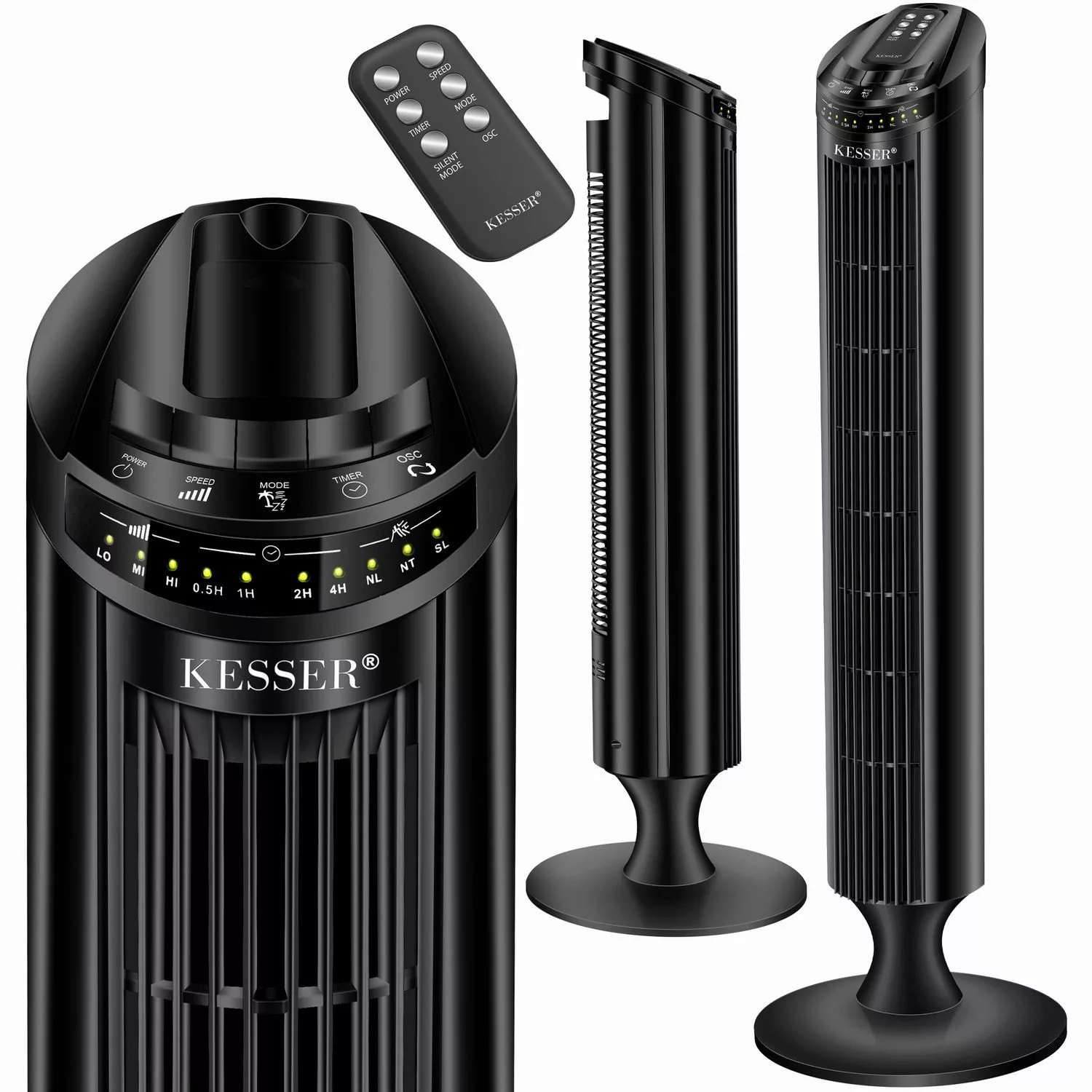 KESSER Turmventilator, Turmventilator FERNBEDIENUNG Ventilator LED günstig online kaufen