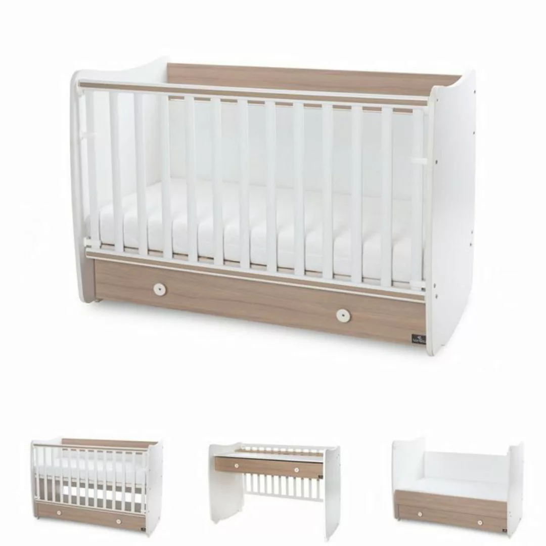 Lorelli Komplettbett Babybett Dream NEW 70 x 140 cm, umbaubar Kinderbett Sc günstig online kaufen