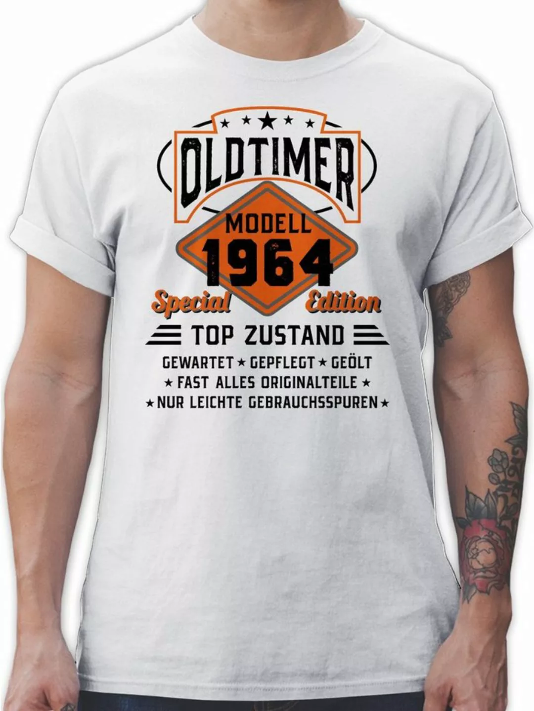 Shirtracer T-Shirt Oldtimer Modell 1964 - schwarz 60. Geburtstag günstig online kaufen