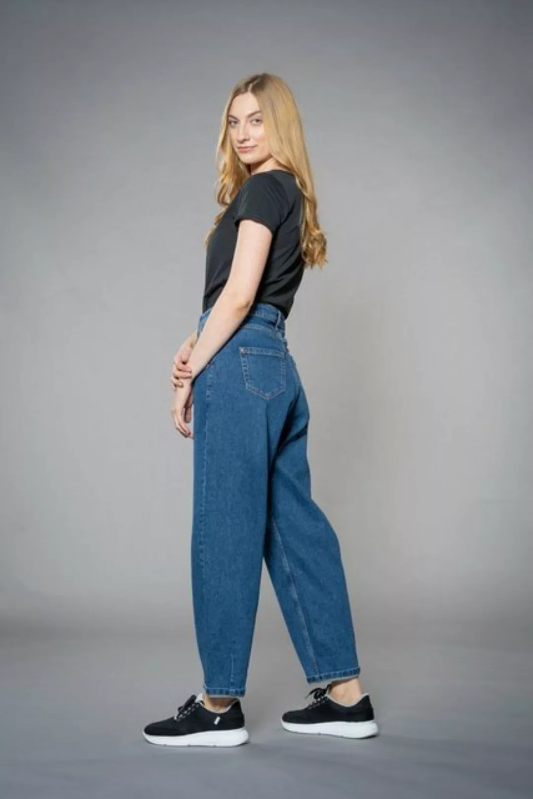 Feuervogl Weite Jeans fv-Bel:la, Balloon Jeans, High Waist, Hemp Denim 5-Po günstig online kaufen