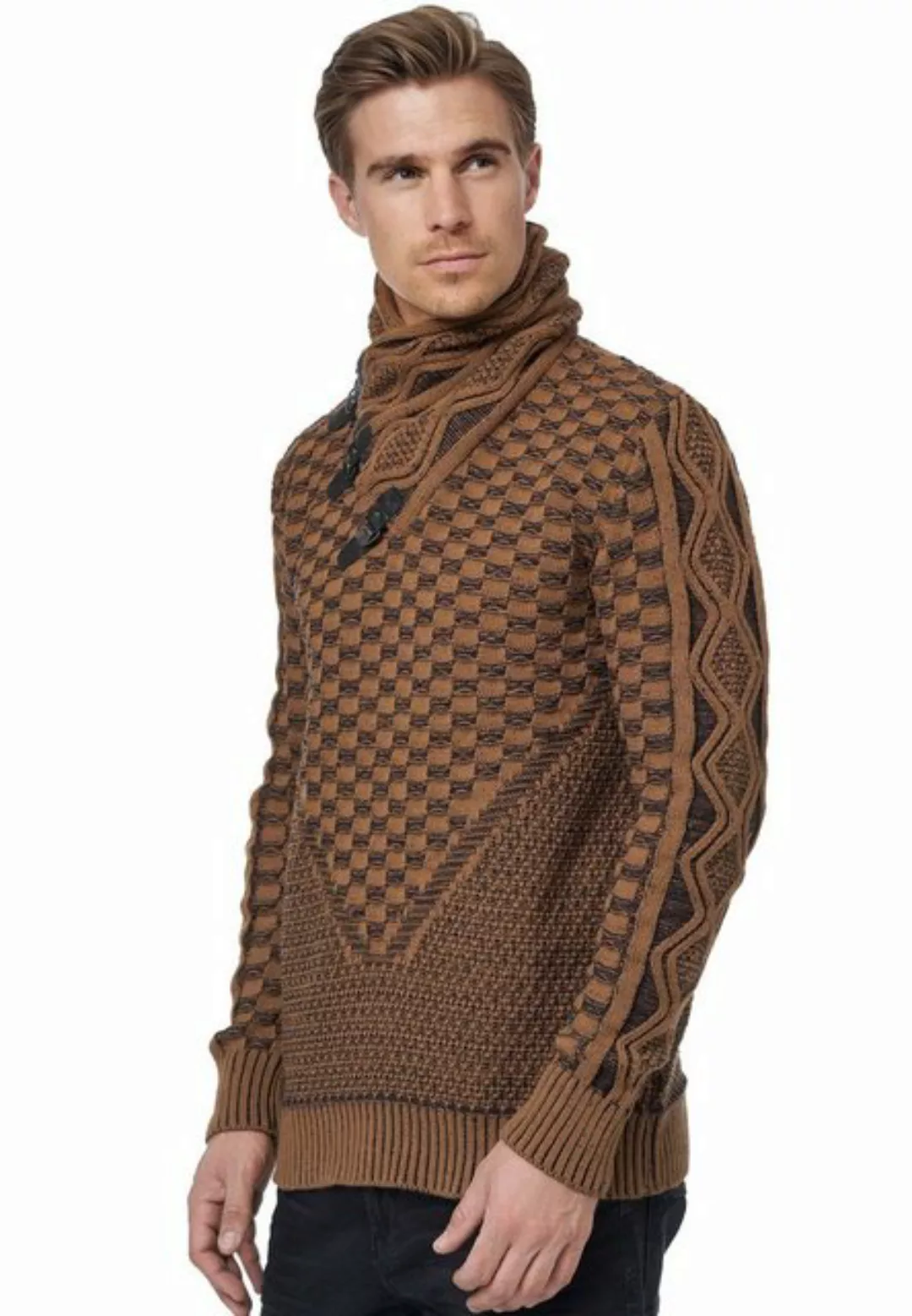 Rusty Neal Strickpullover, mit extravagantem Schalkragen günstig online kaufen