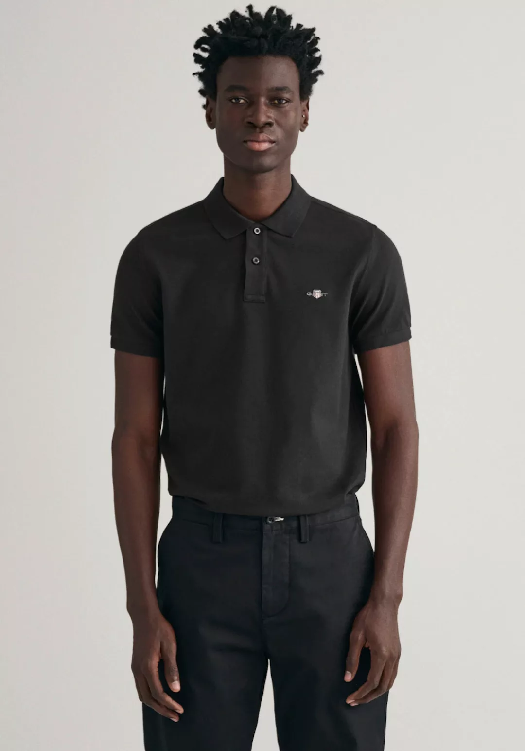 Gant Contrast Piqué Poloshirt Navy - Größe XL günstig online kaufen