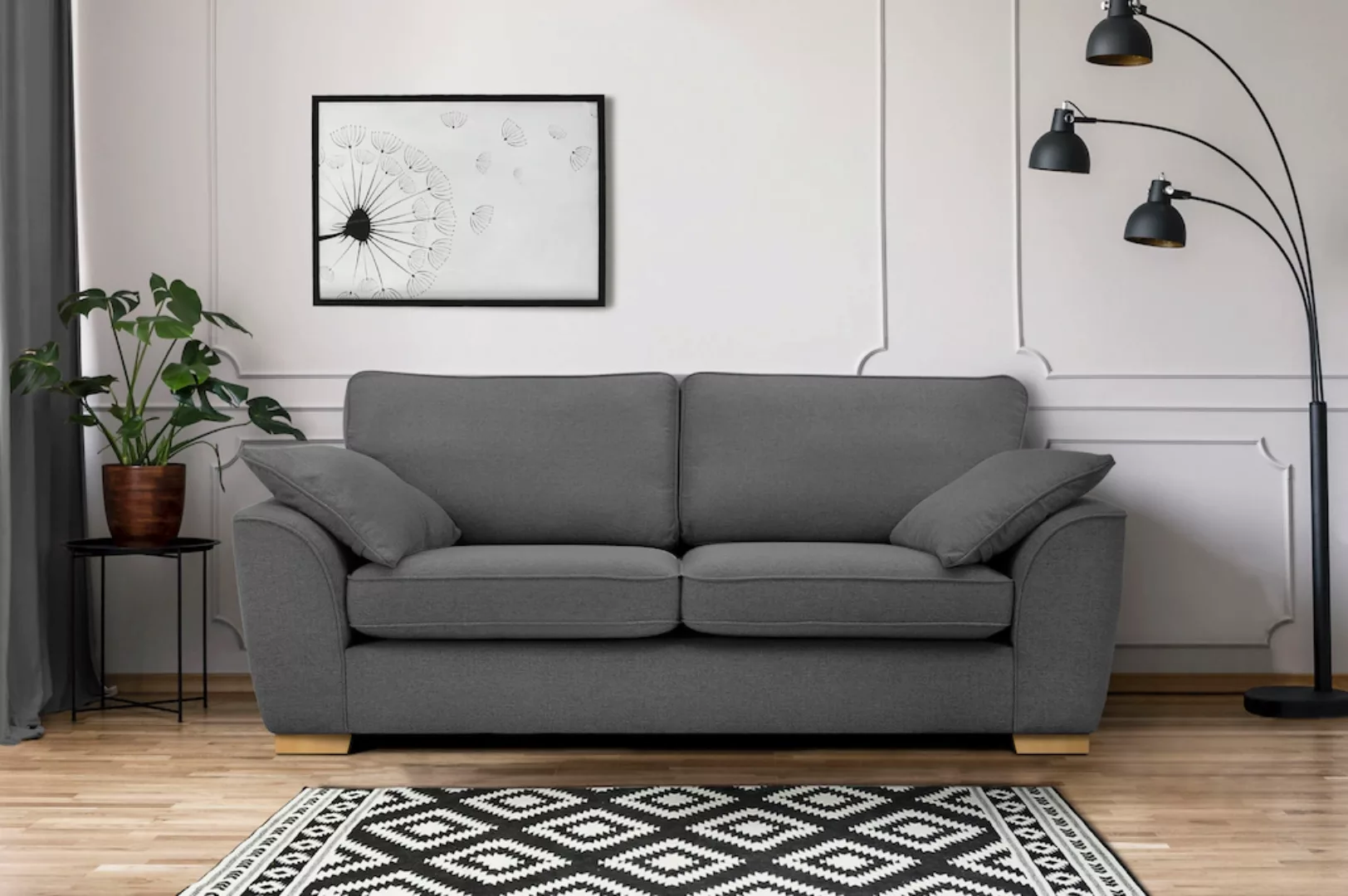 Home affaire 3-Sitzer "Savoy", gemütliches Sofa mit vielen Kissen, in 2 Bez günstig online kaufen