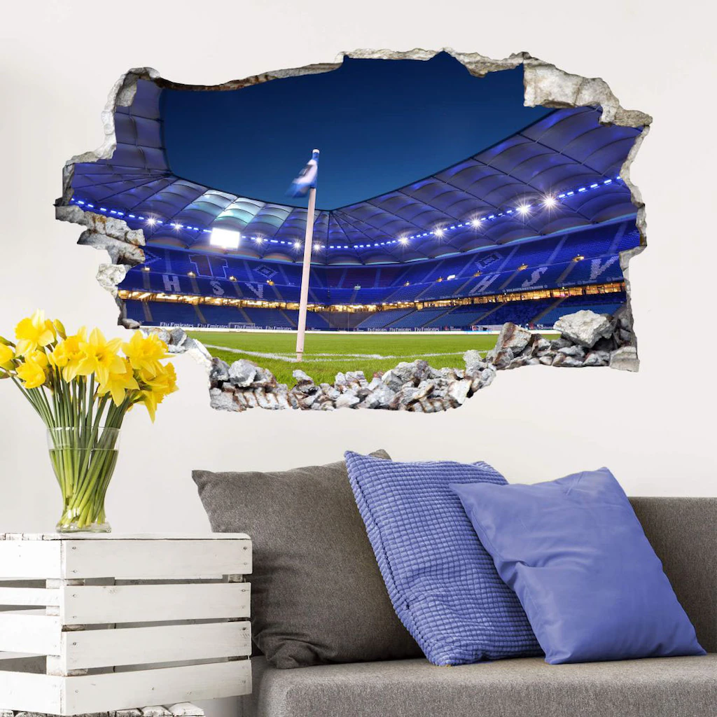 Wall-Art Wandtattoo »3D Fußball HSV Arena 02«, (1 St.), selbstklebend, entf günstig online kaufen
