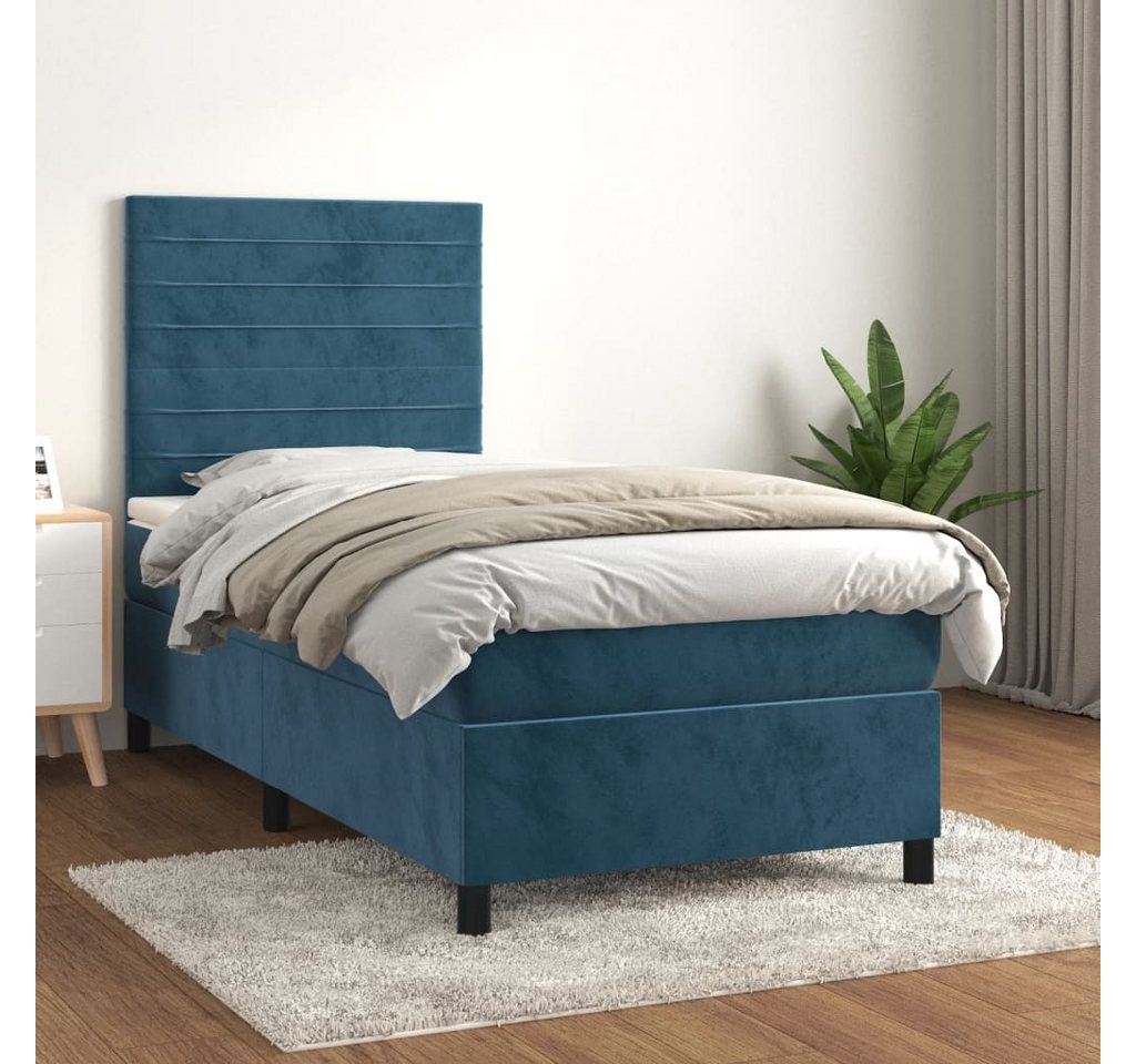 vidaXL Boxspringbett Bett Boxspringbett mit Matratze komplett Samt (90 x 19 günstig online kaufen