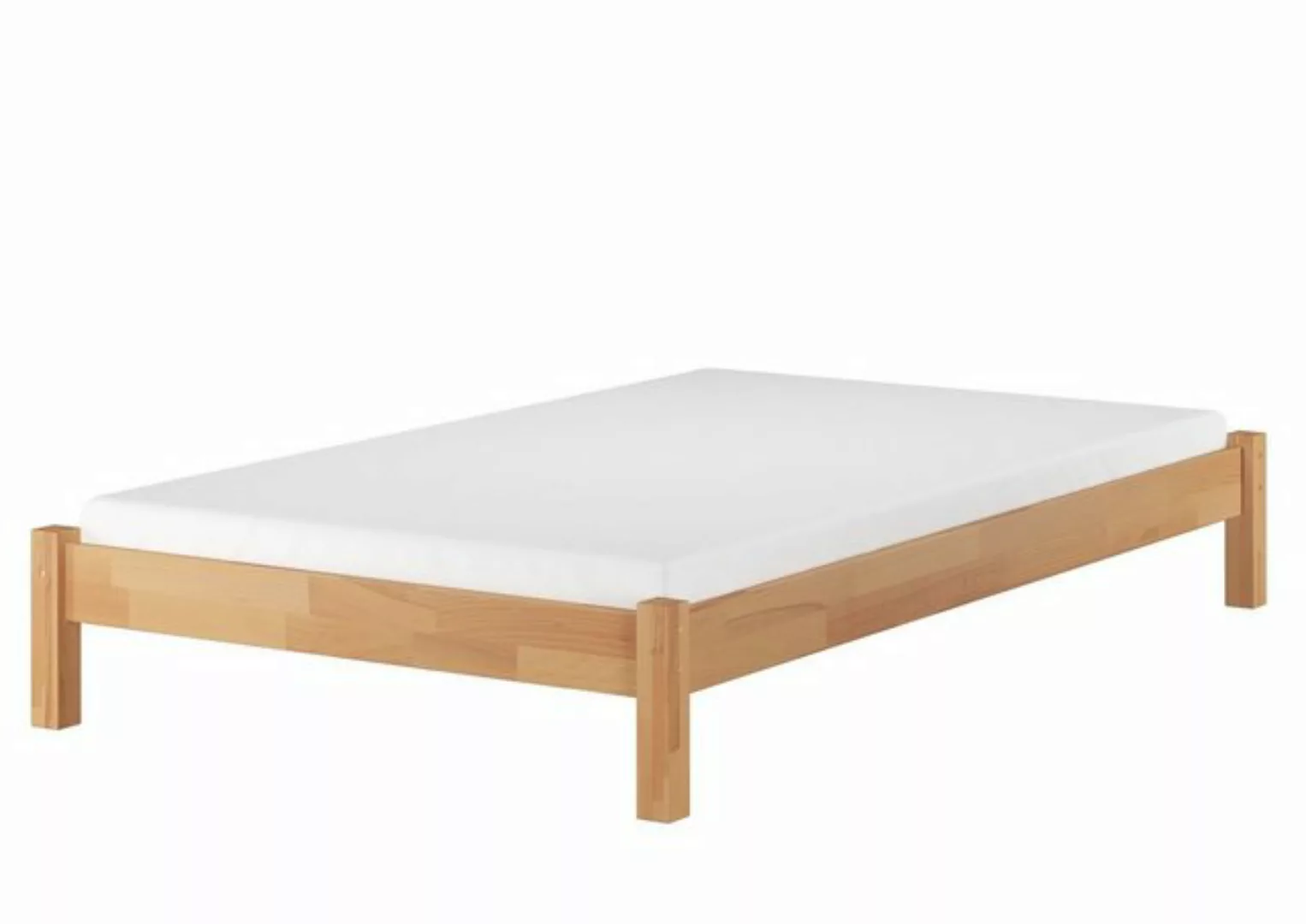 ERST-HOLZ Bett Stabiles Einzelbett breit 120x200 Buche mit Rost und Matratz günstig online kaufen