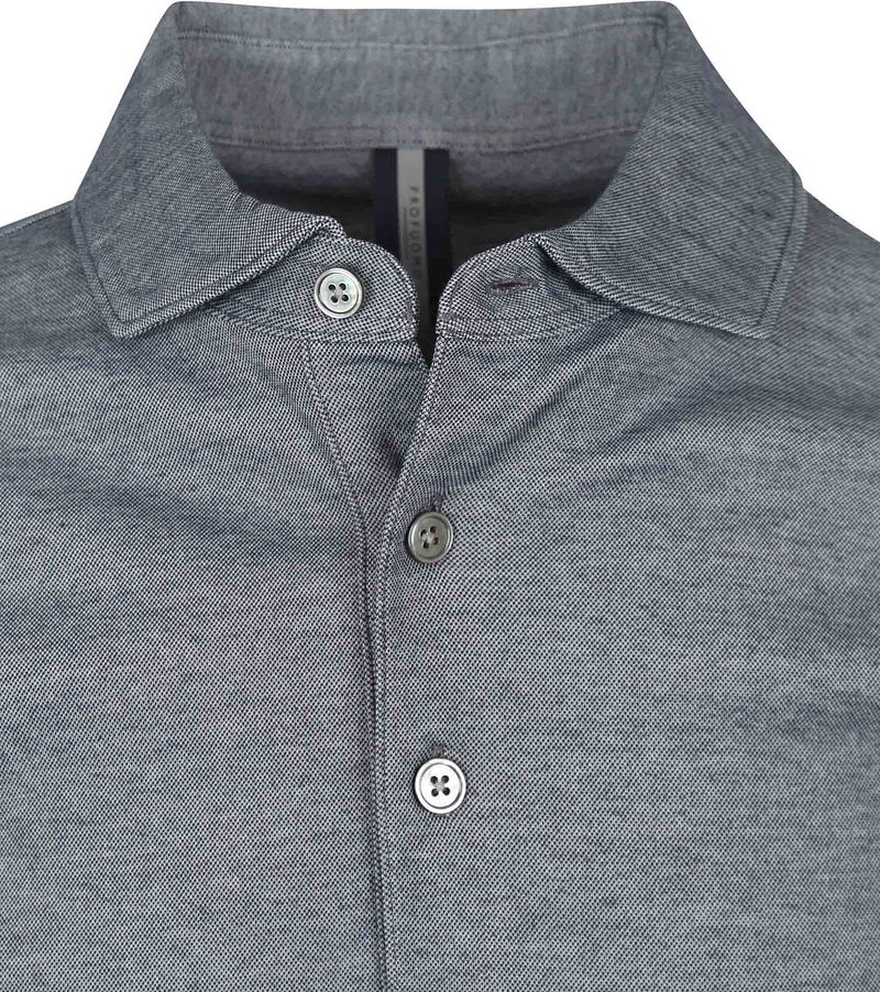 Profuomo Poloshirt Luxury Knitted Melange Blau - Größe L günstig online kaufen