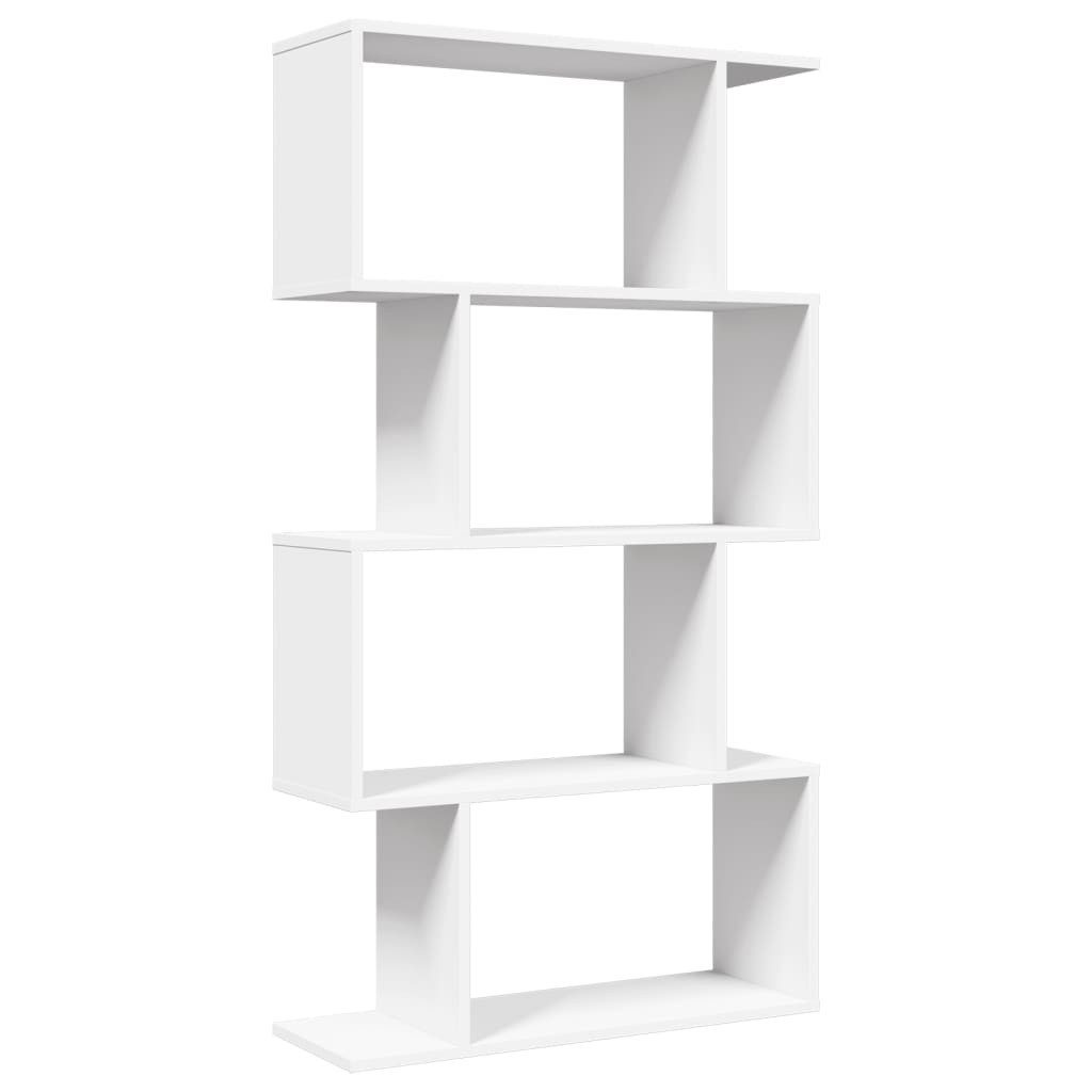 vidaXL Bücherregal Raumteiler-Bücherregal 4 Böden Weiß günstig online kaufen