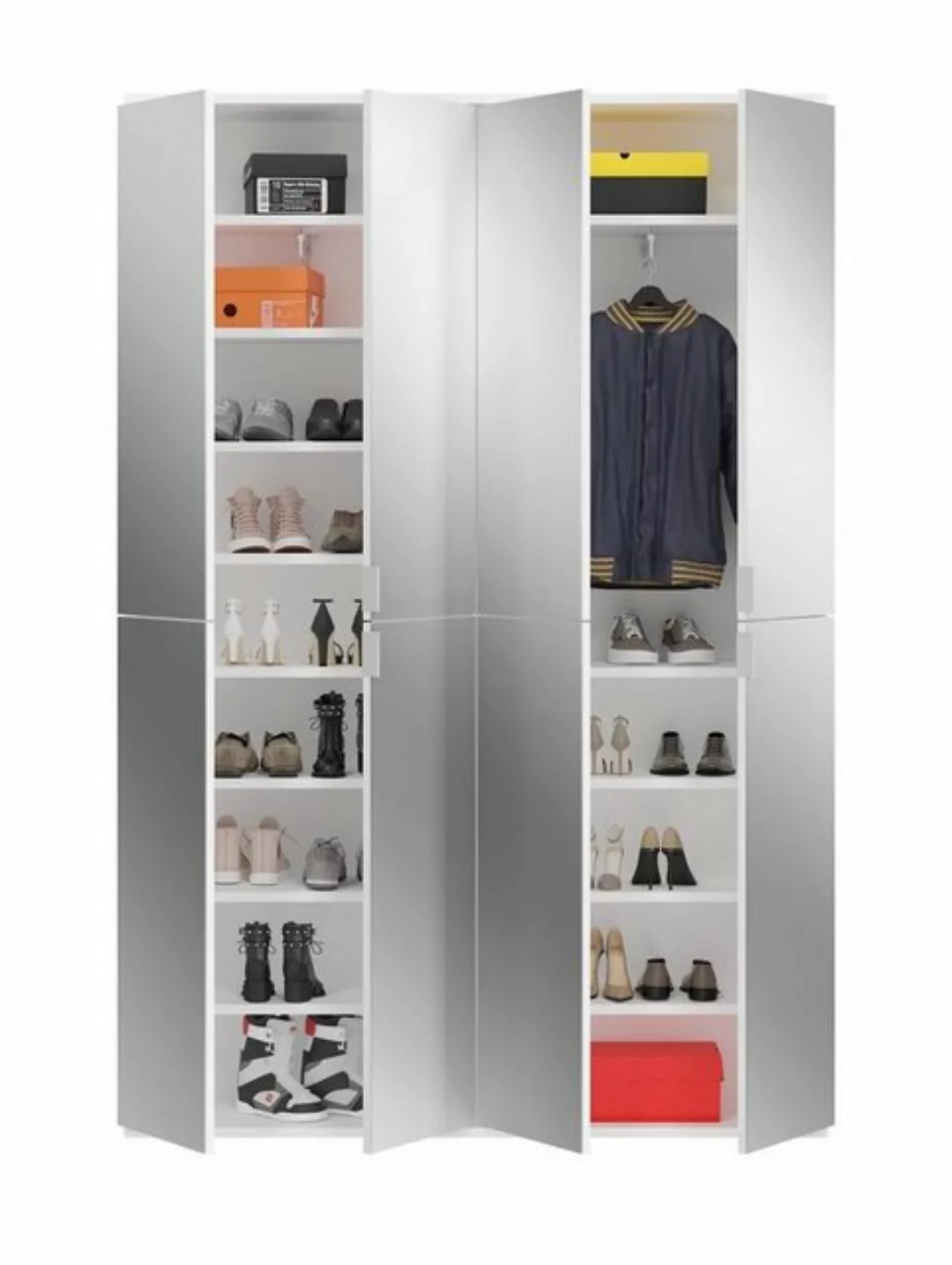 xonox.home Kleiderschrank Garderobenschrank Projekt X 1, Kombination, weiß günstig online kaufen