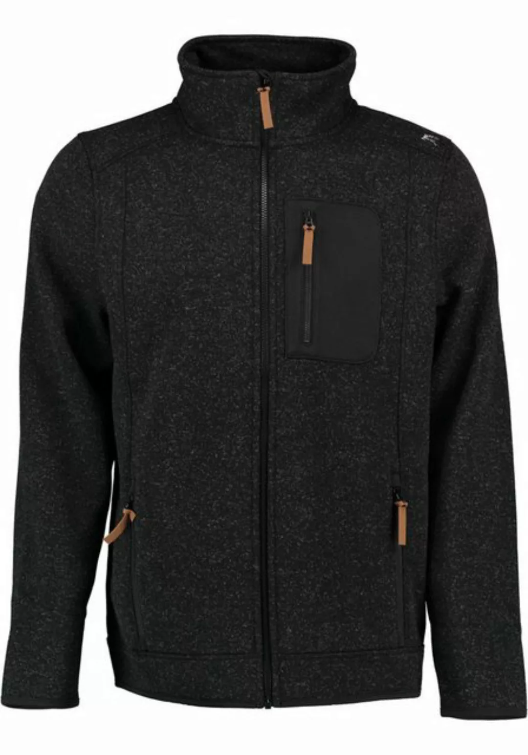 OS-Trachten Strickfleecejacke Nucku Outdoorjacke mit Stehkragen und Brustta günstig online kaufen