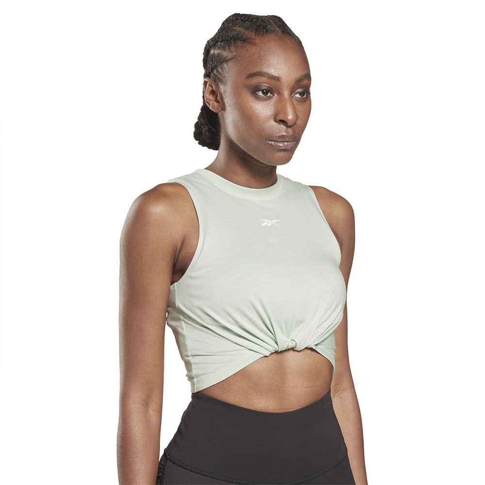 Reebok Gathered Solid Ärmelloses T-shirt L Light Sage günstig online kaufen