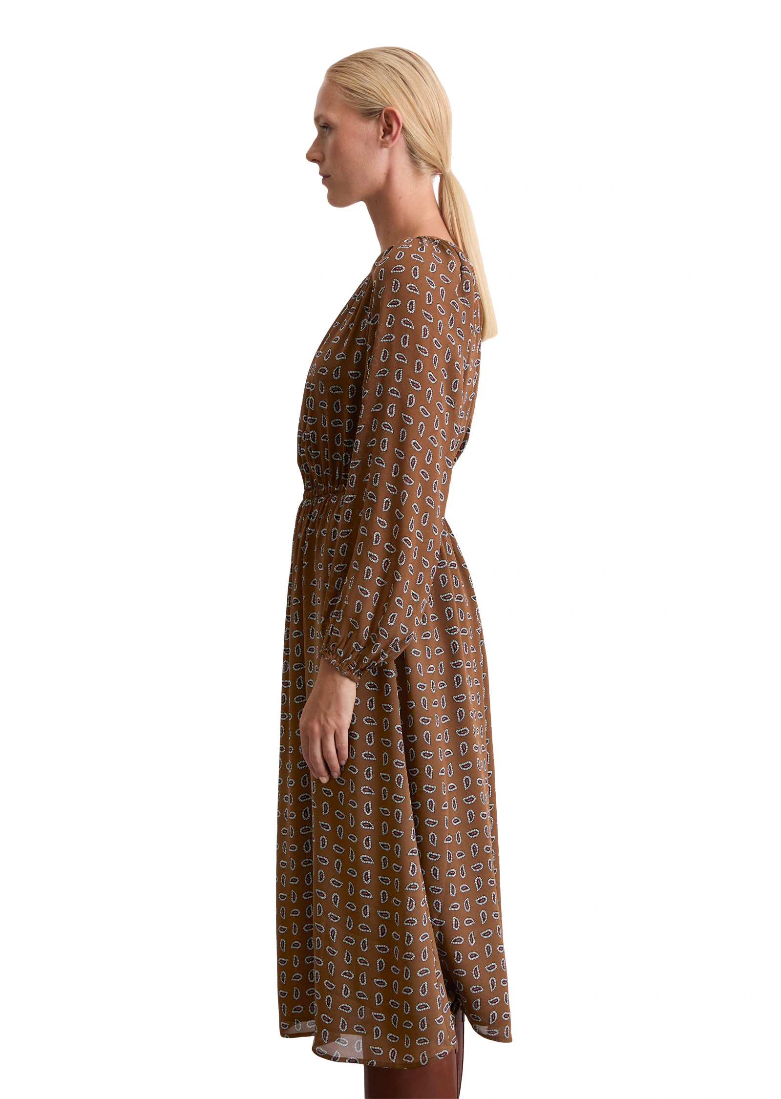 Marc OPolo Midikleid "aus Viskose-Crêpe" günstig online kaufen