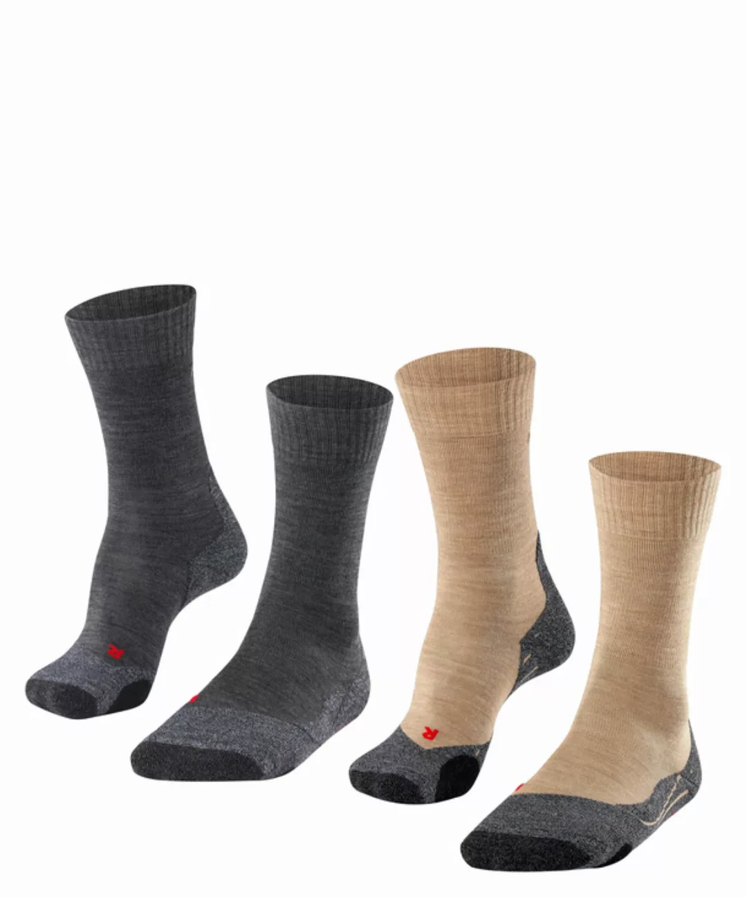 FALKE TK2 2-Pack Herren Socken, 46-48, Mehrfarbig, Wolle, 15924-002005 günstig online kaufen