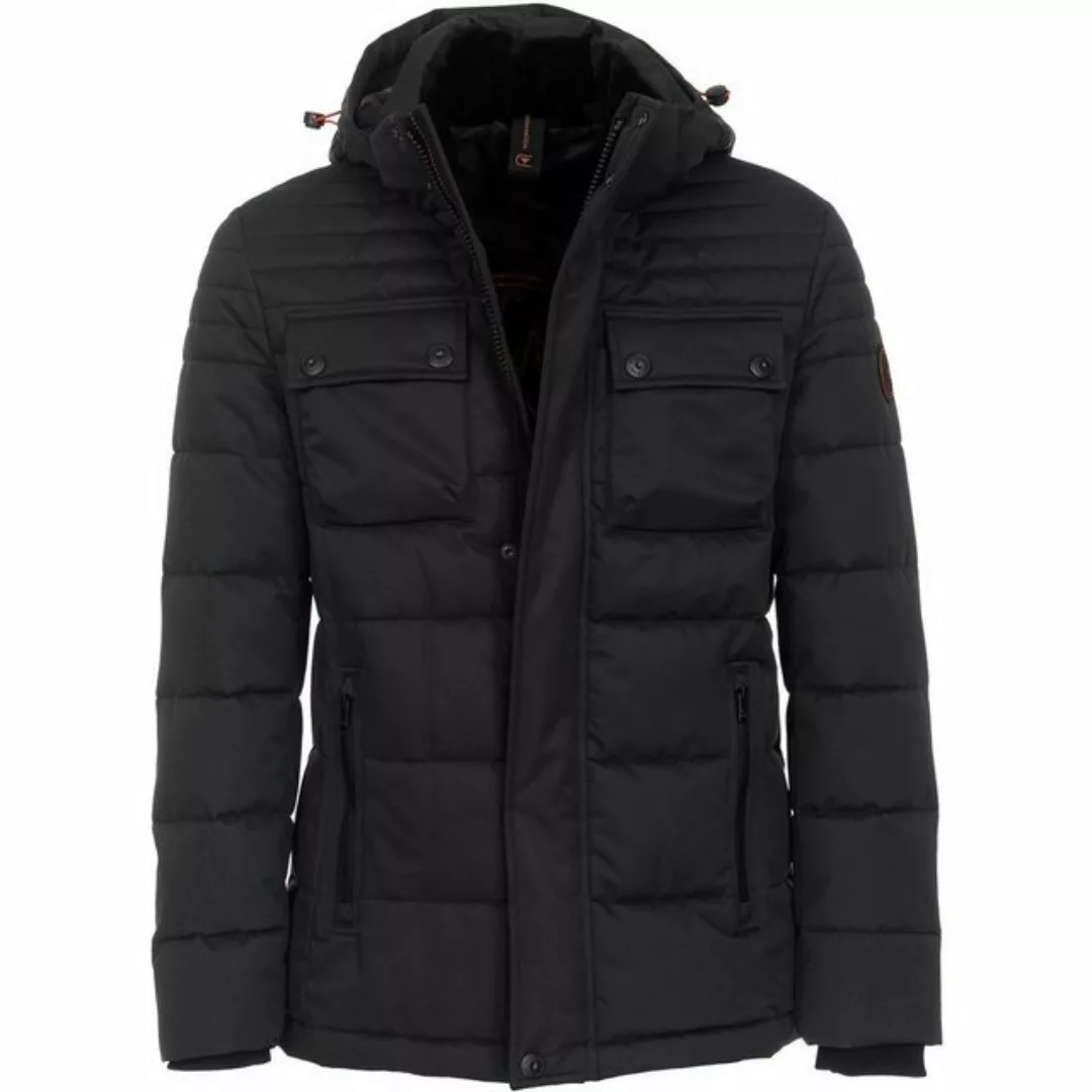 CASAMODA Steppjacke Große Größen Herren Kapuzen-Steppjacke schwarz struktur günstig online kaufen