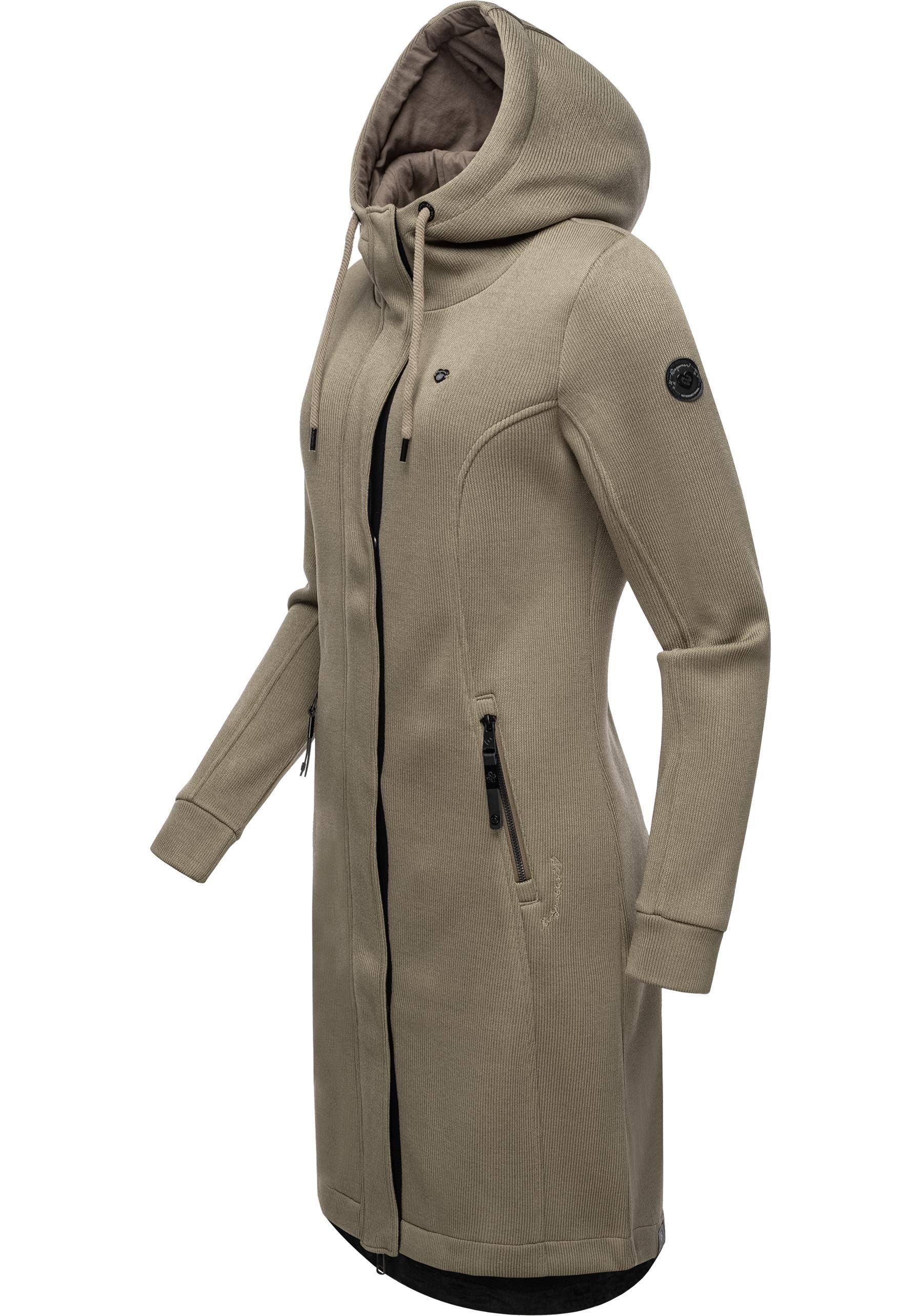 Ragwear Kurzmantel "Letti Long Bonded", Übergangsmantel aus Rippstrick mit günstig online kaufen