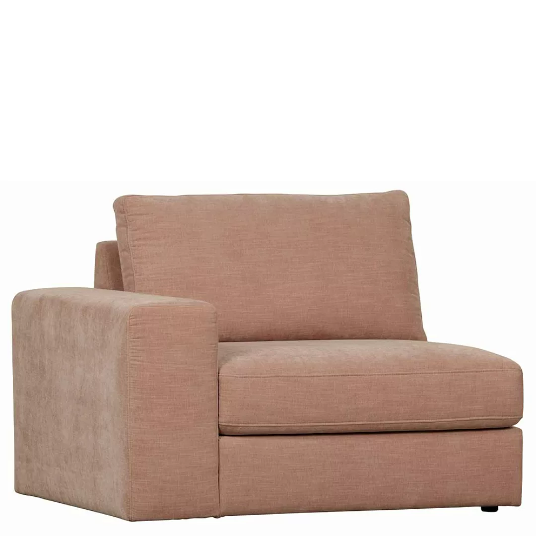 Sofa Element Rosa mit Armlehne links Rücken echt bezogen günstig online kaufen