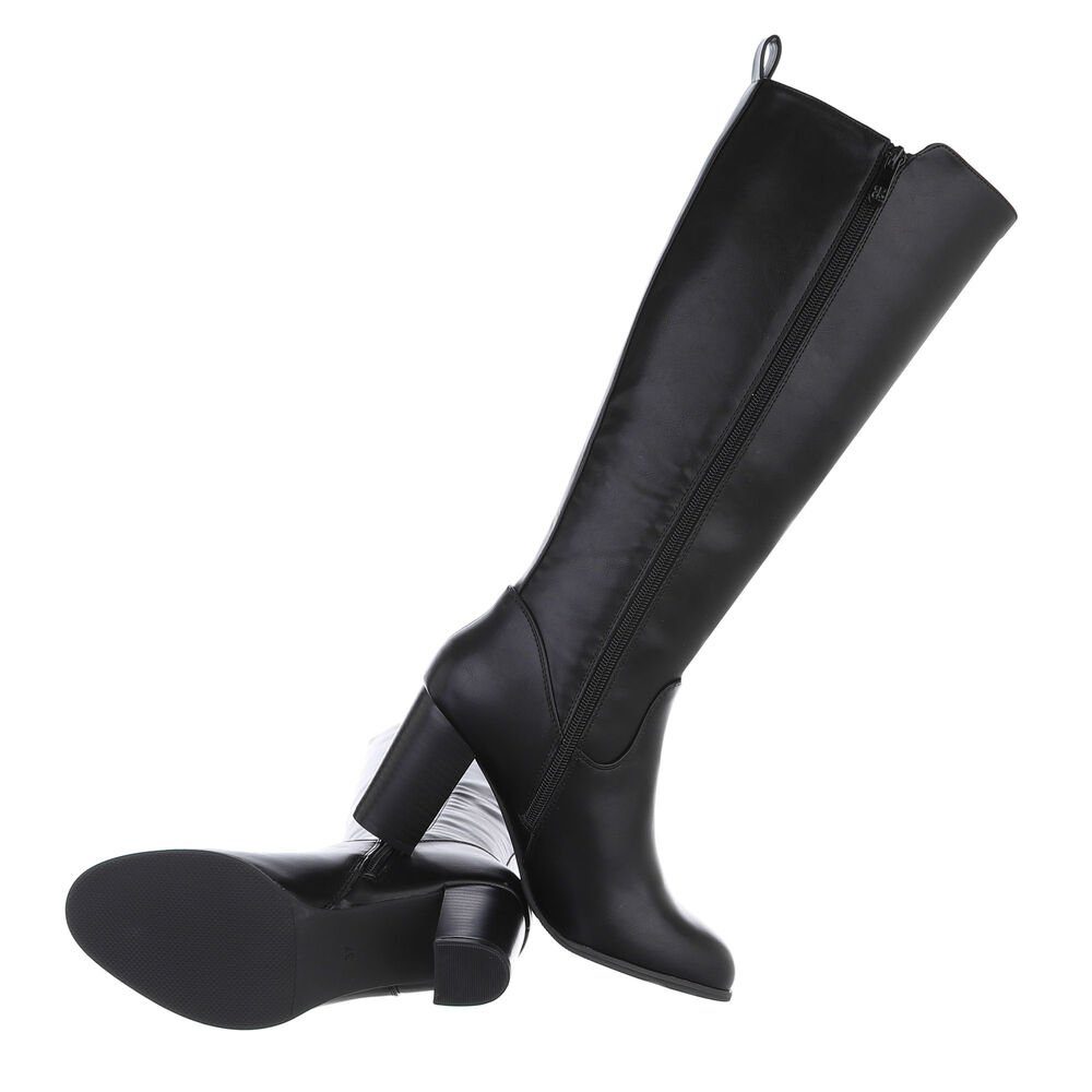 Ital-Design Damen Elegant High-Heel-Stiefel (85081022) Blockabsatz günstig online kaufen