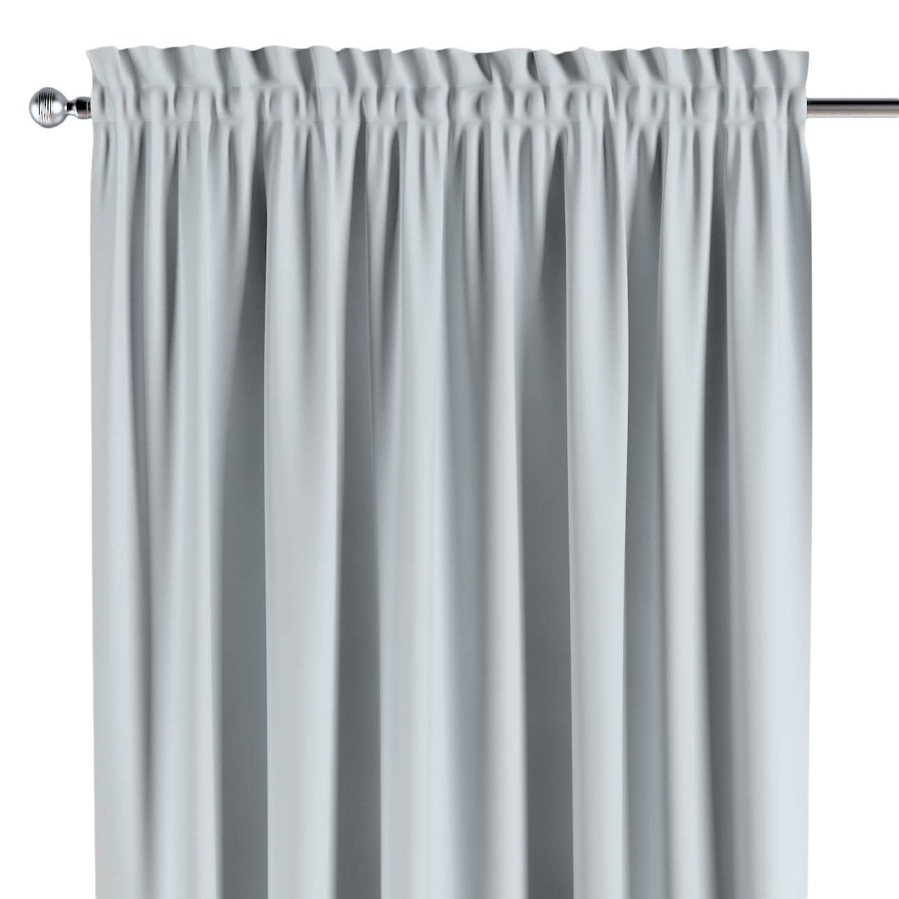 Vorhang mit Tunnel und Köpfchen, weiß-grau, Blackout 300 cm (269-05) günstig online kaufen