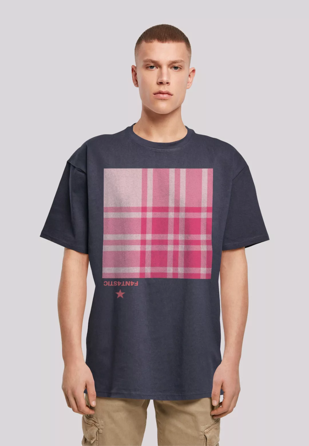 F4NT4STIC T-Shirt "Karo Pink" günstig online kaufen