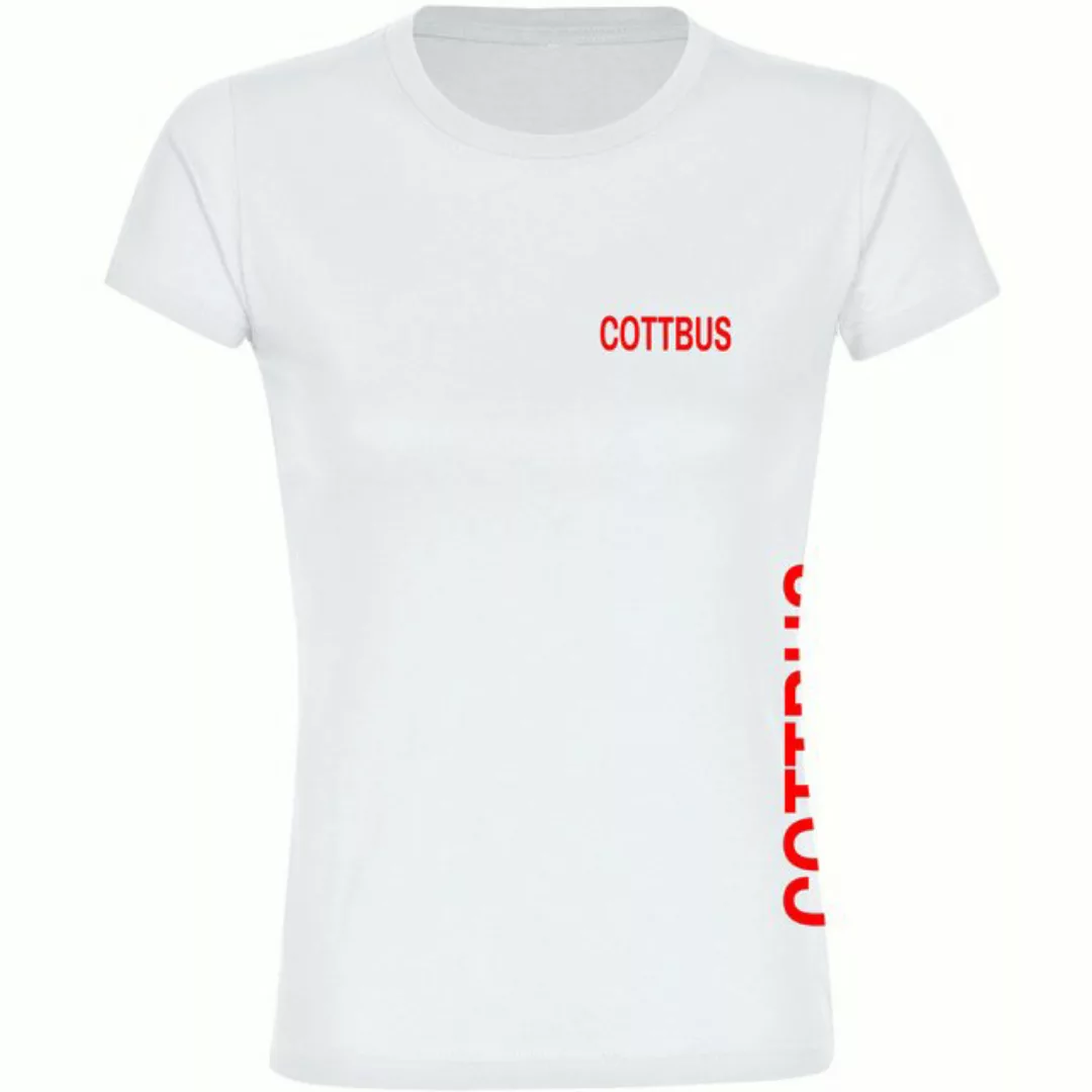 multifanshop T-Shirt Damen Cottbus - Brust & Seite - Frauen günstig online kaufen