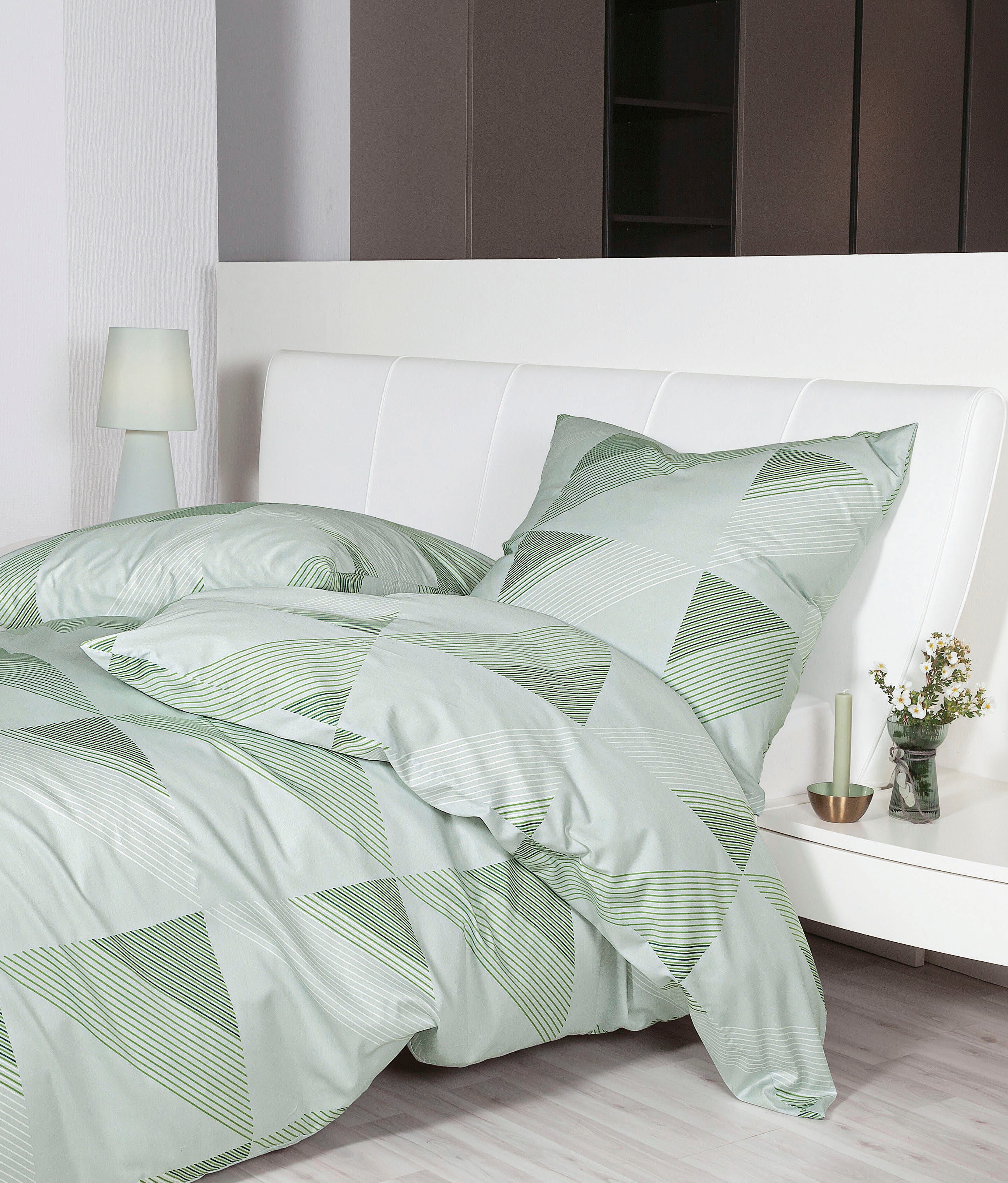 Janine Bettwäsche »Mako-Satin 87065 08 155x200,80x80«, mit Reissverschluss günstig online kaufen