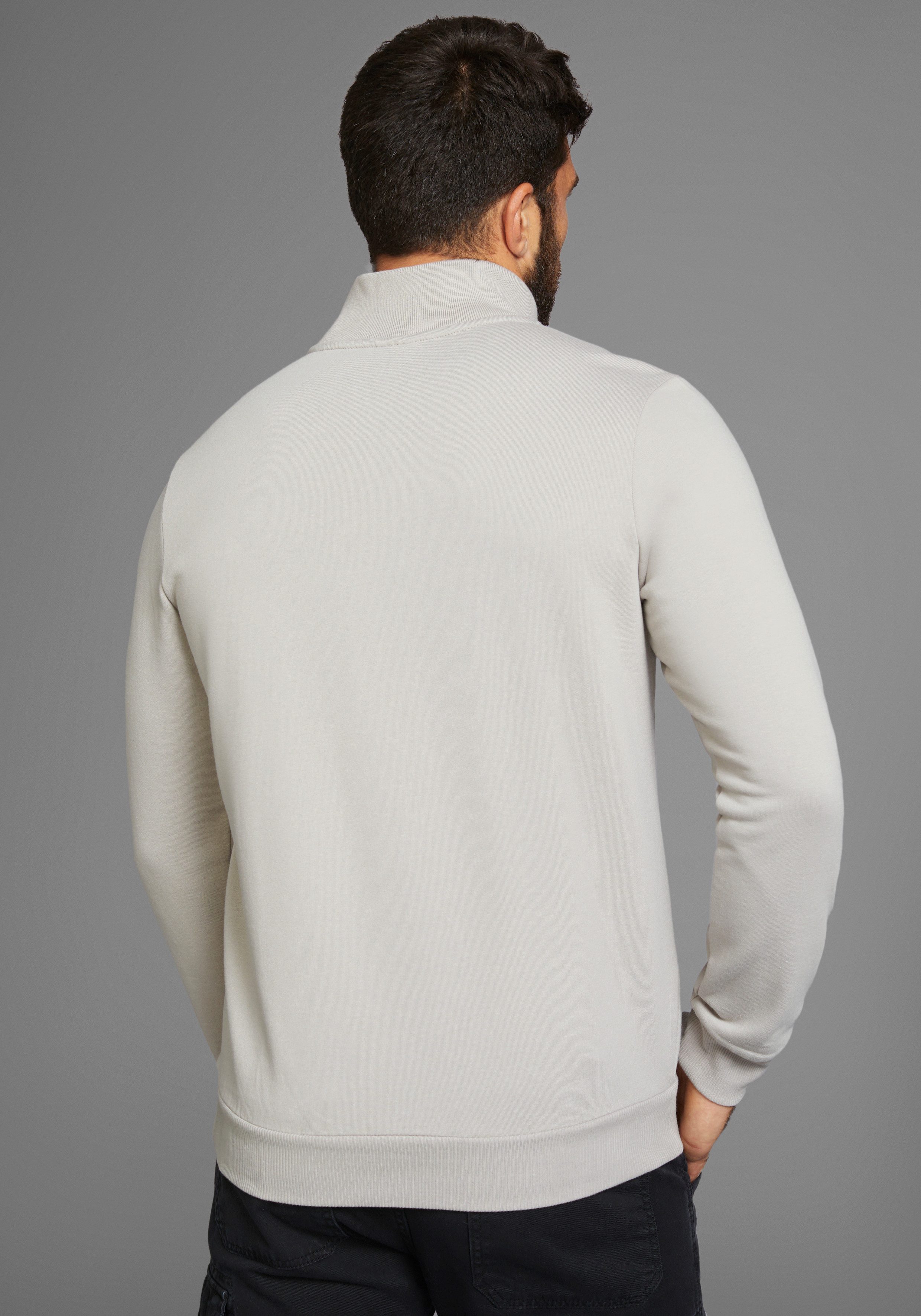 Bruno Banani Sweatshirt mit Troyer Kragen günstig online kaufen