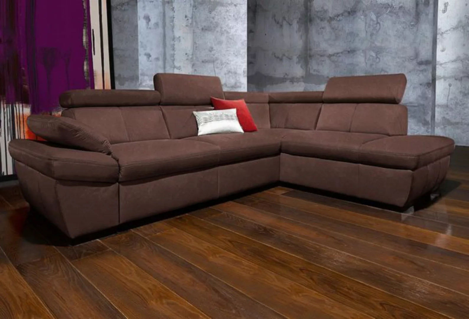 exxpo - sofa fashion Ecksofa Salerno, klassisch modernes Funktionssofa, hoh günstig online kaufen