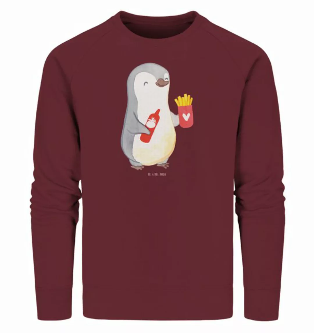 Mr. & Mrs. Panda Longpullover Größe XS Pinguin Pommes - Burgundy - Geschenk günstig online kaufen