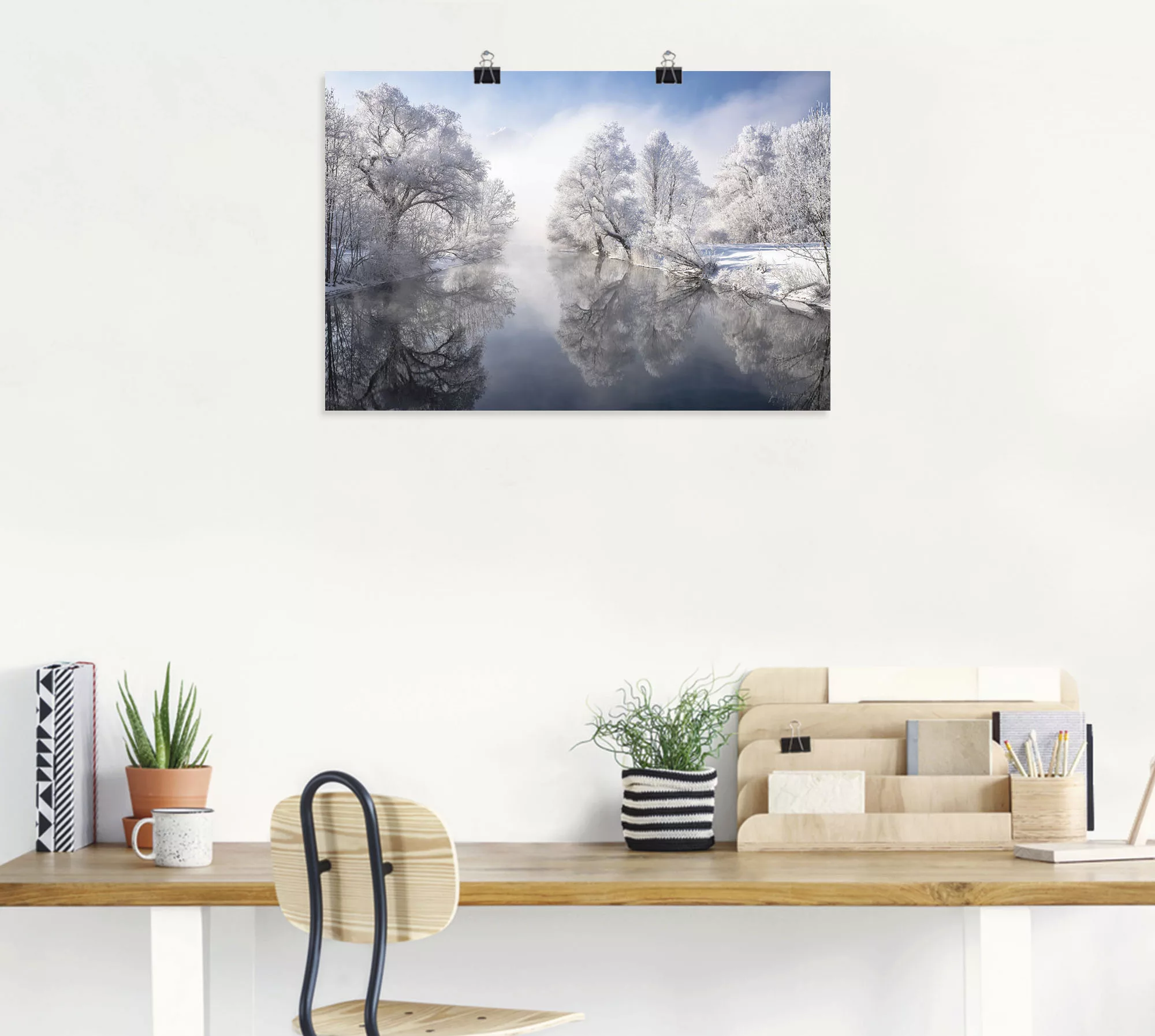 Artland Wandbild "Winter in Oberbayern", Seebilder, (1 St.), als Leinwandbi günstig online kaufen