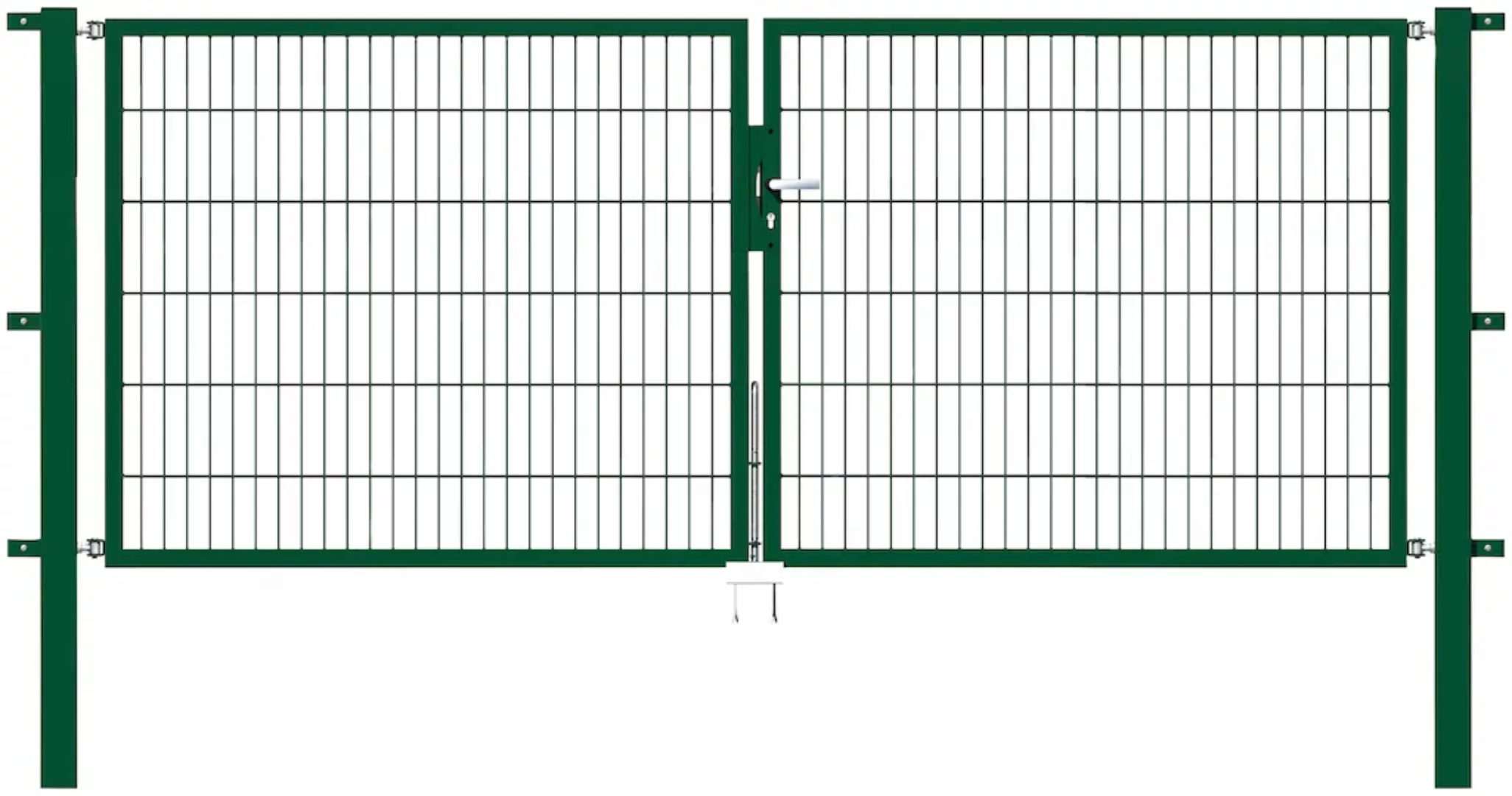 Metallzaun Doppeltor für Doppelstabmatte Anthrazit z. Einbeton. 140 cm x 40 günstig online kaufen