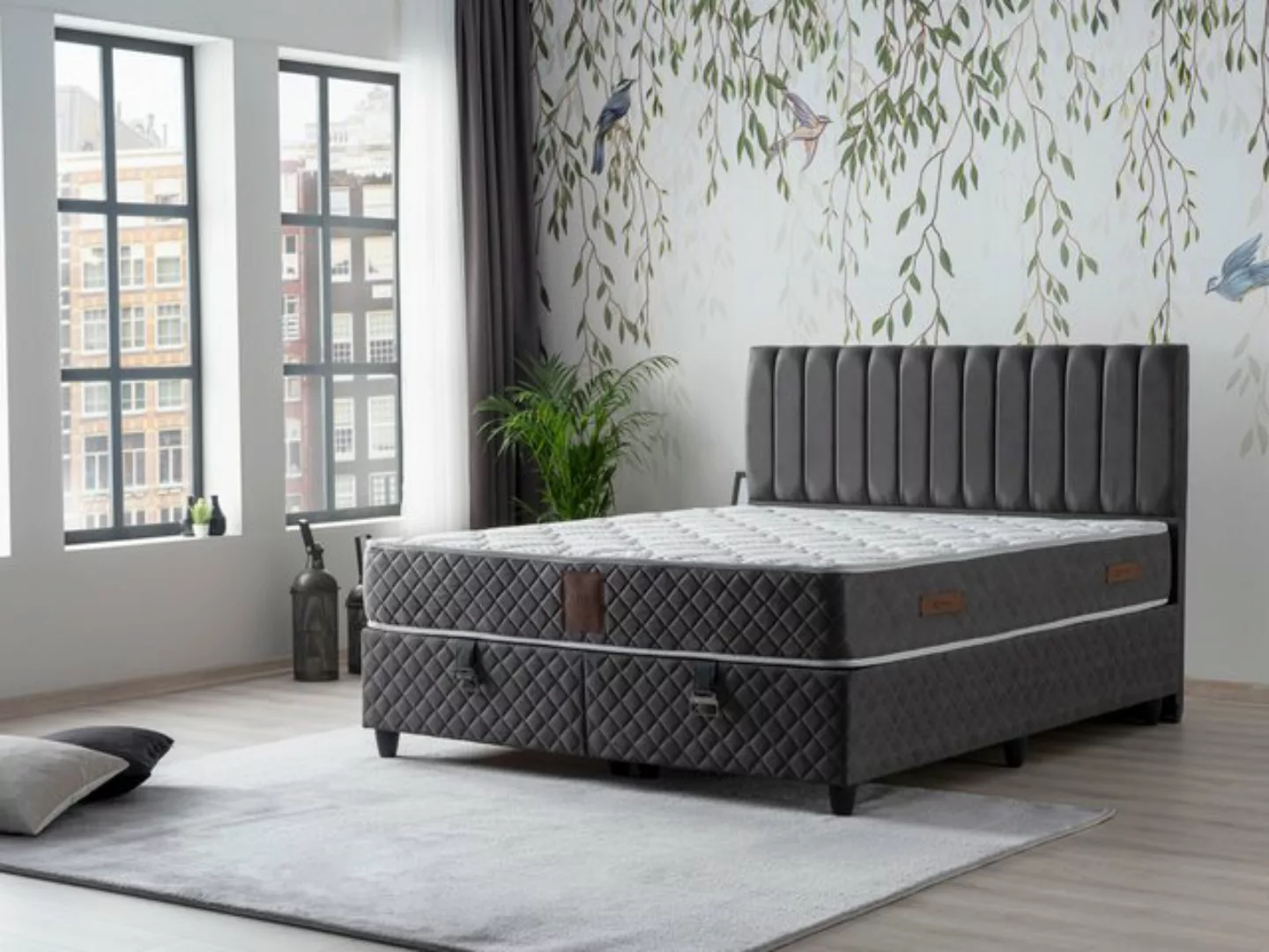 2mGoods Boxspringbett Ares (Bett, Schlafzimmerbett), 120/160/180/200 x 200 günstig online kaufen