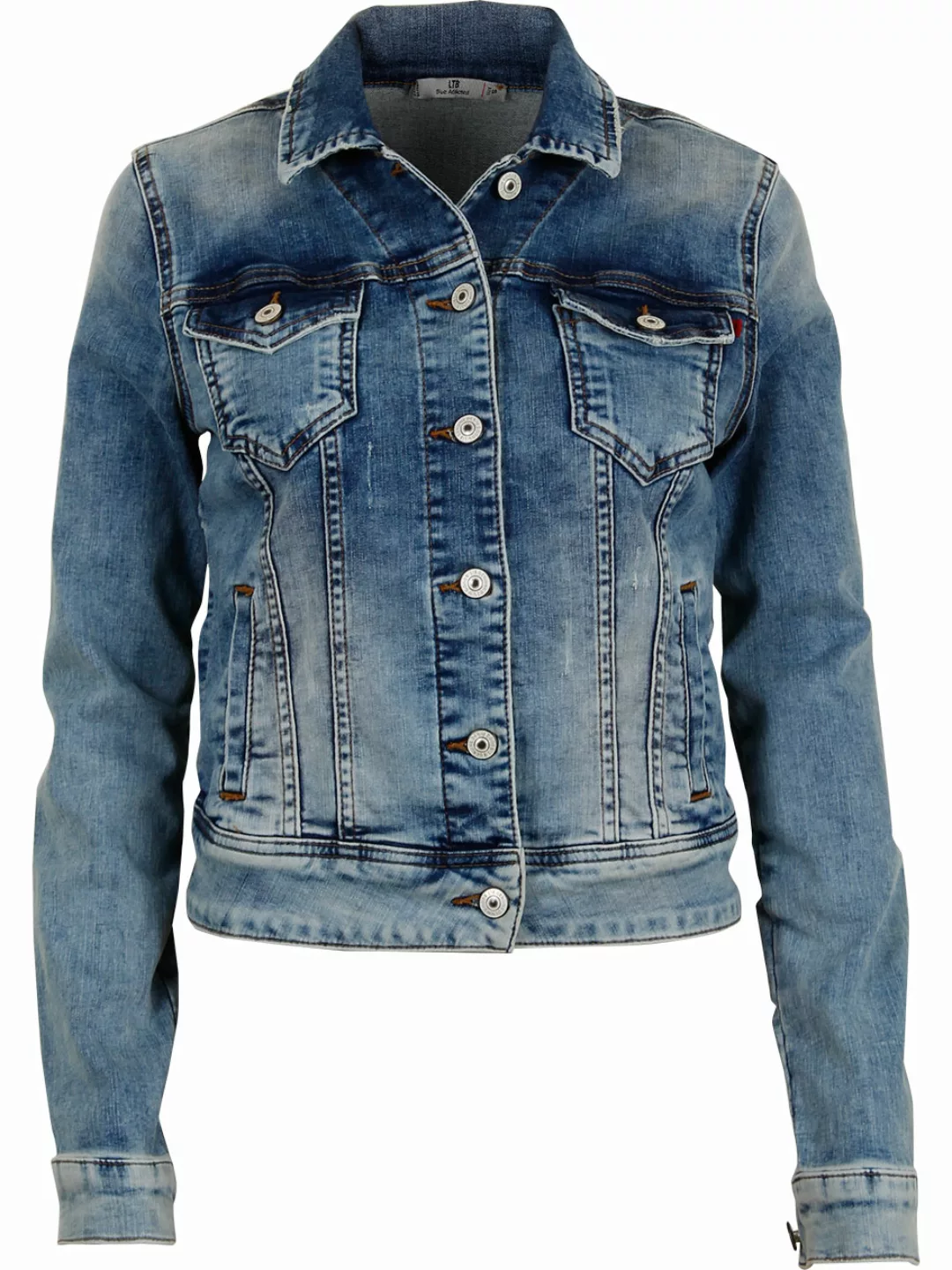 LTB Damen Jeansjacke Denim Jacket Dean X - Slim Fit - Blau - Akis Wash günstig online kaufen