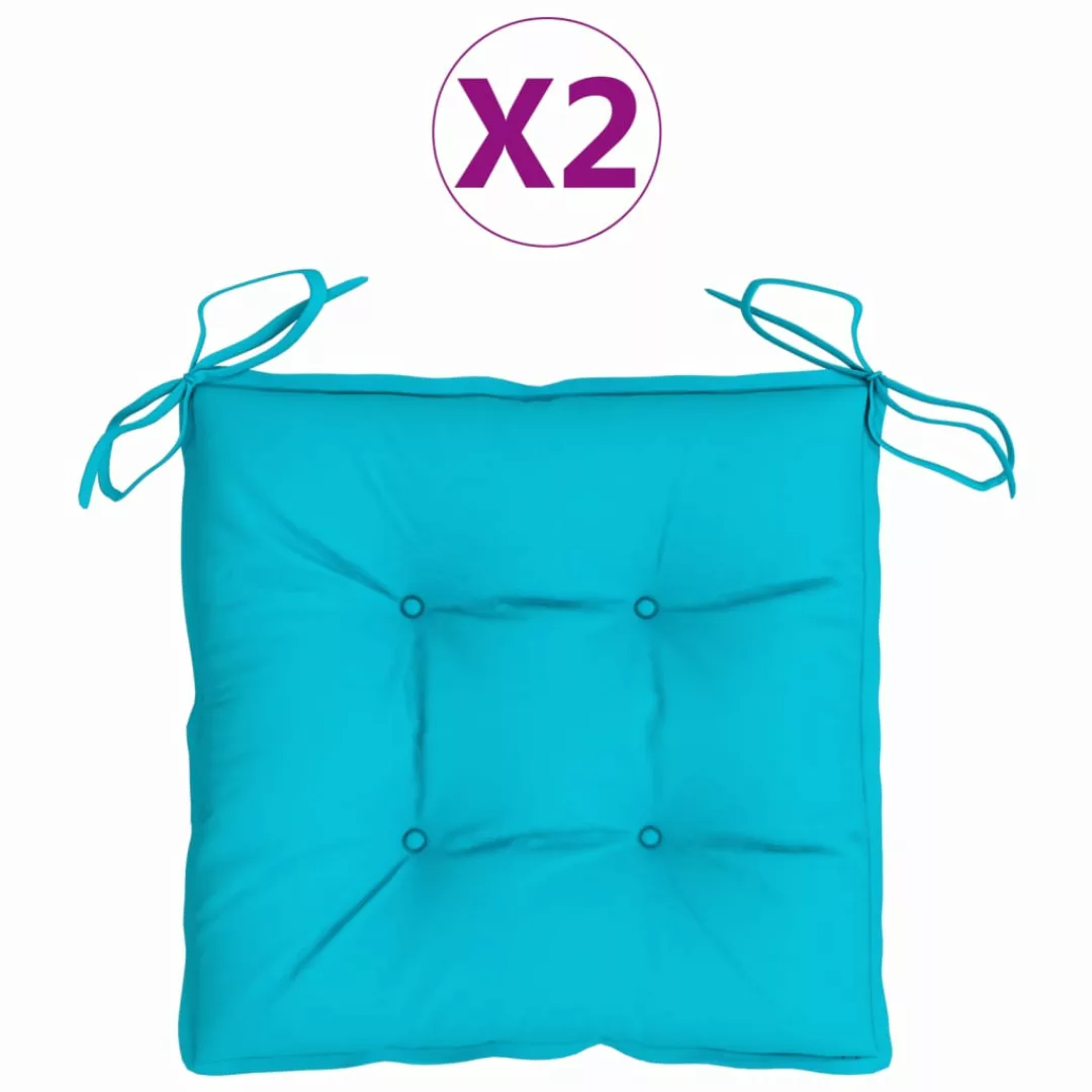 Vidaxl Sitzkissen 2 Stk. Türkis 50x50x7 Cm Stoff günstig online kaufen