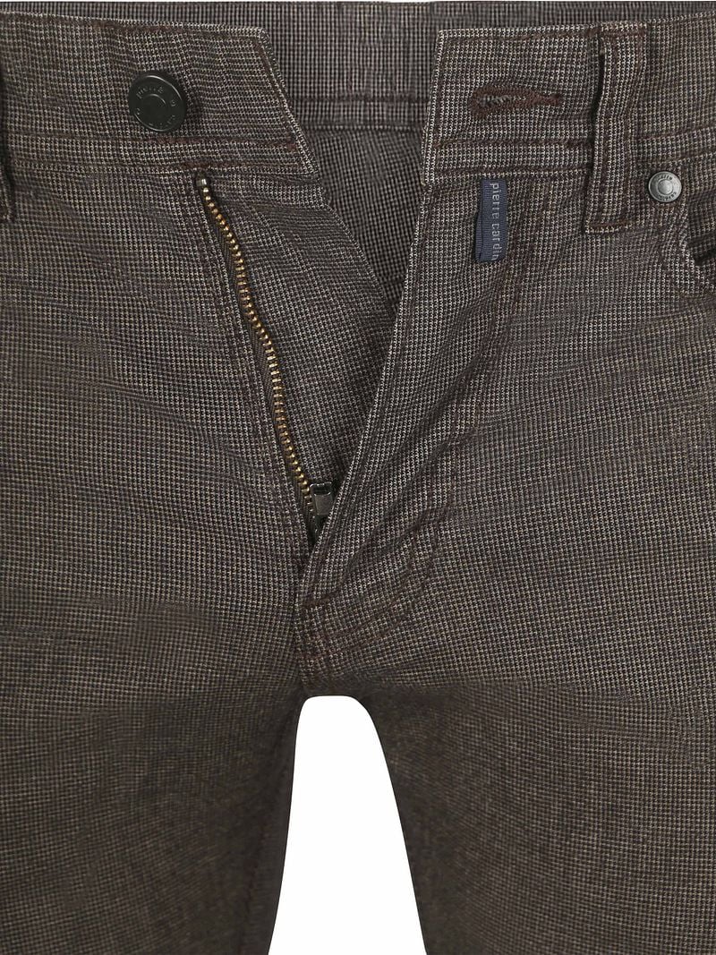 Pierre Cardin Trousers Lyon Tapered Druck Braun - Größe W 38 - L 34 günstig online kaufen