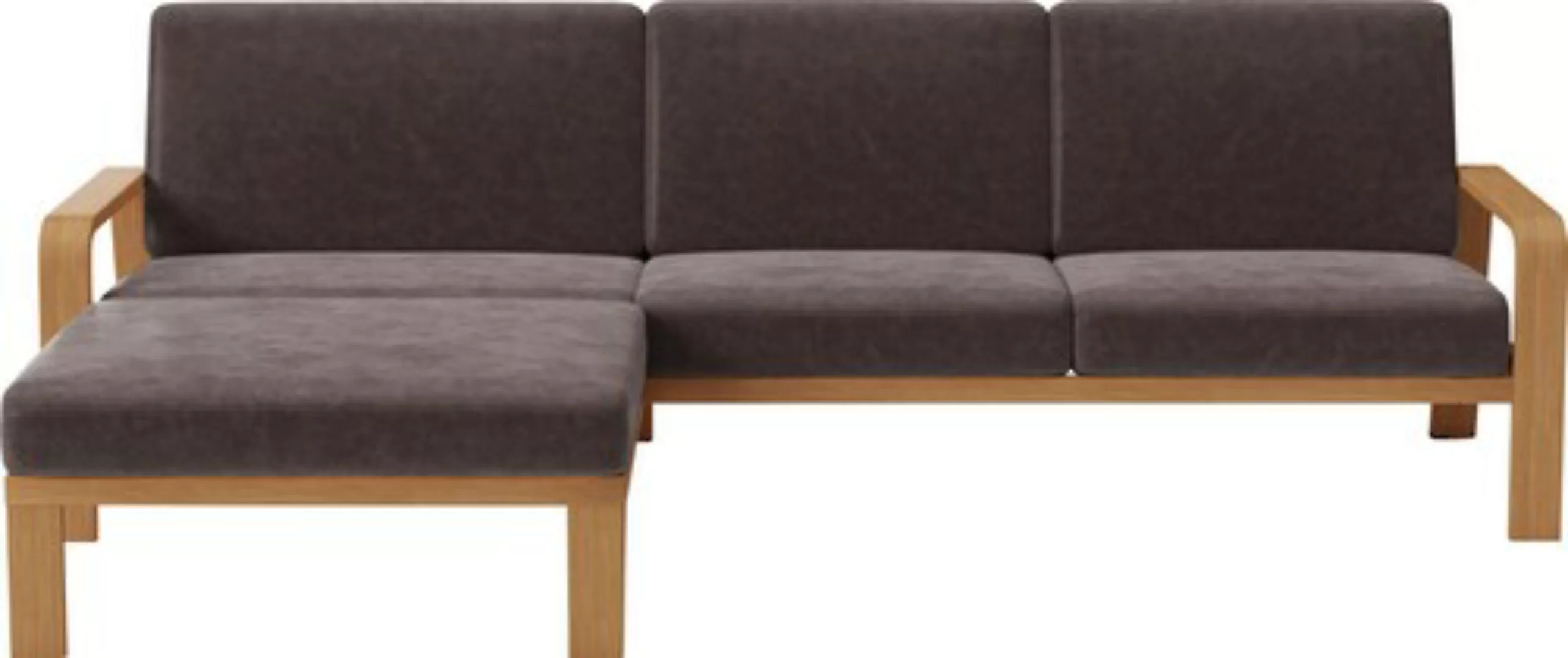 sit&more Ecksofa "Kolding L-Form", Armlehnen aus Buchenholz in natur, versc günstig online kaufen