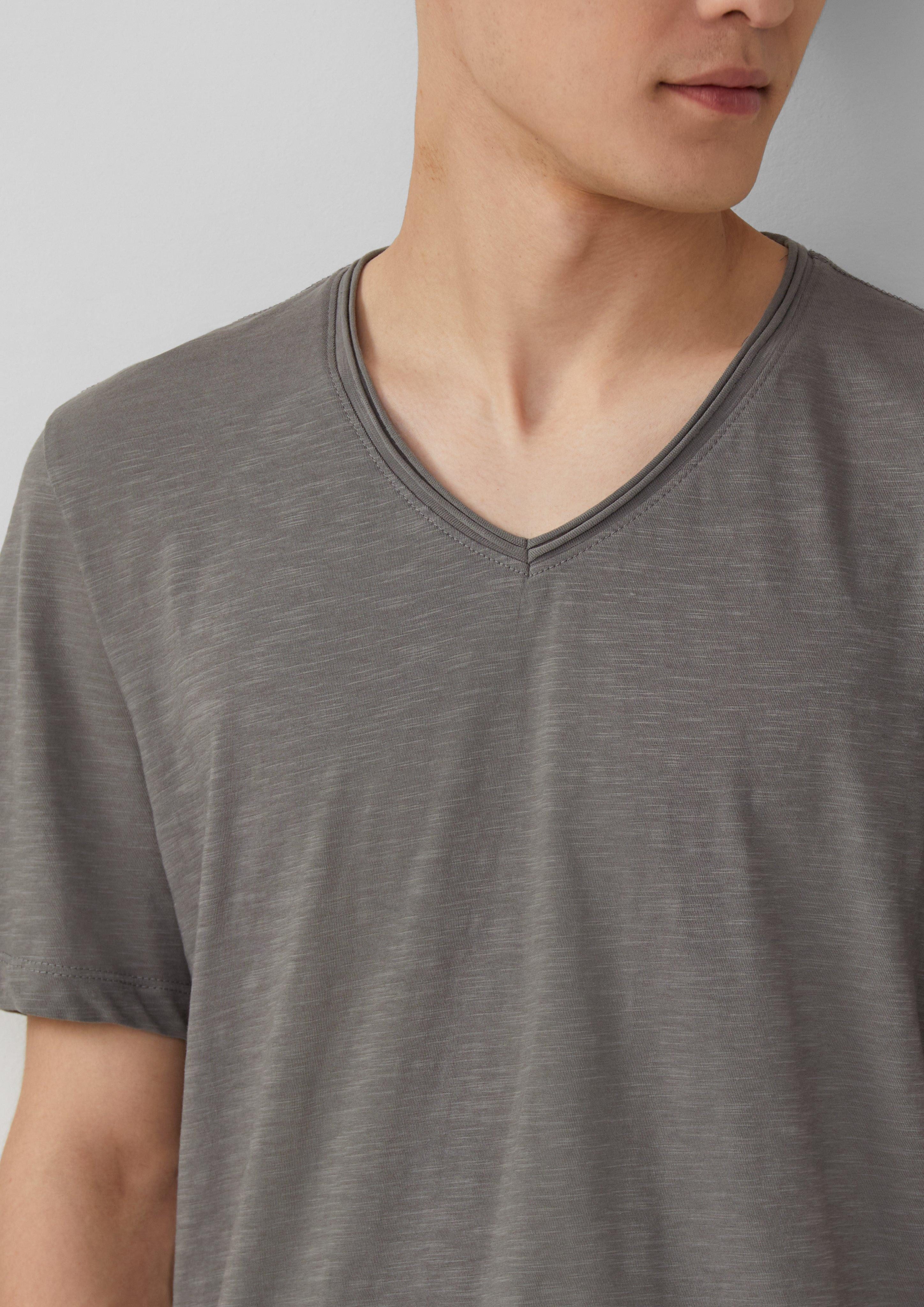 s.Oliver Kurzarmshirt Luftiges T-Shirt mit V-Ausschnitt günstig online kaufen