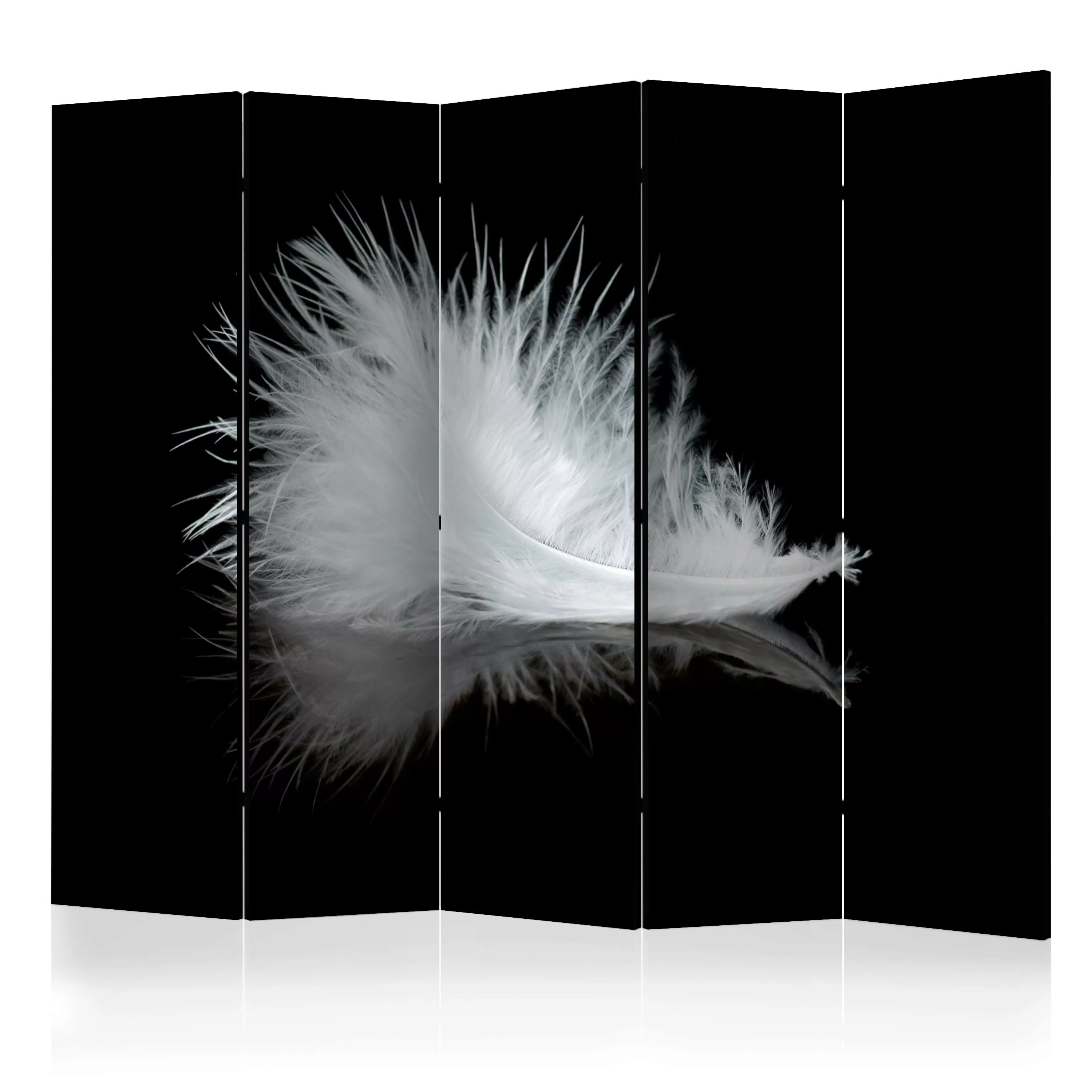 5-teiliges Paravent - White Feather Ii [room Dividers] günstig online kaufen