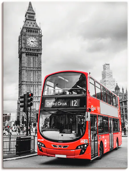 Artland Wandbild »London Bus und Big Ben«, Gebäude, (1 St.), als Leinwandbi günstig online kaufen