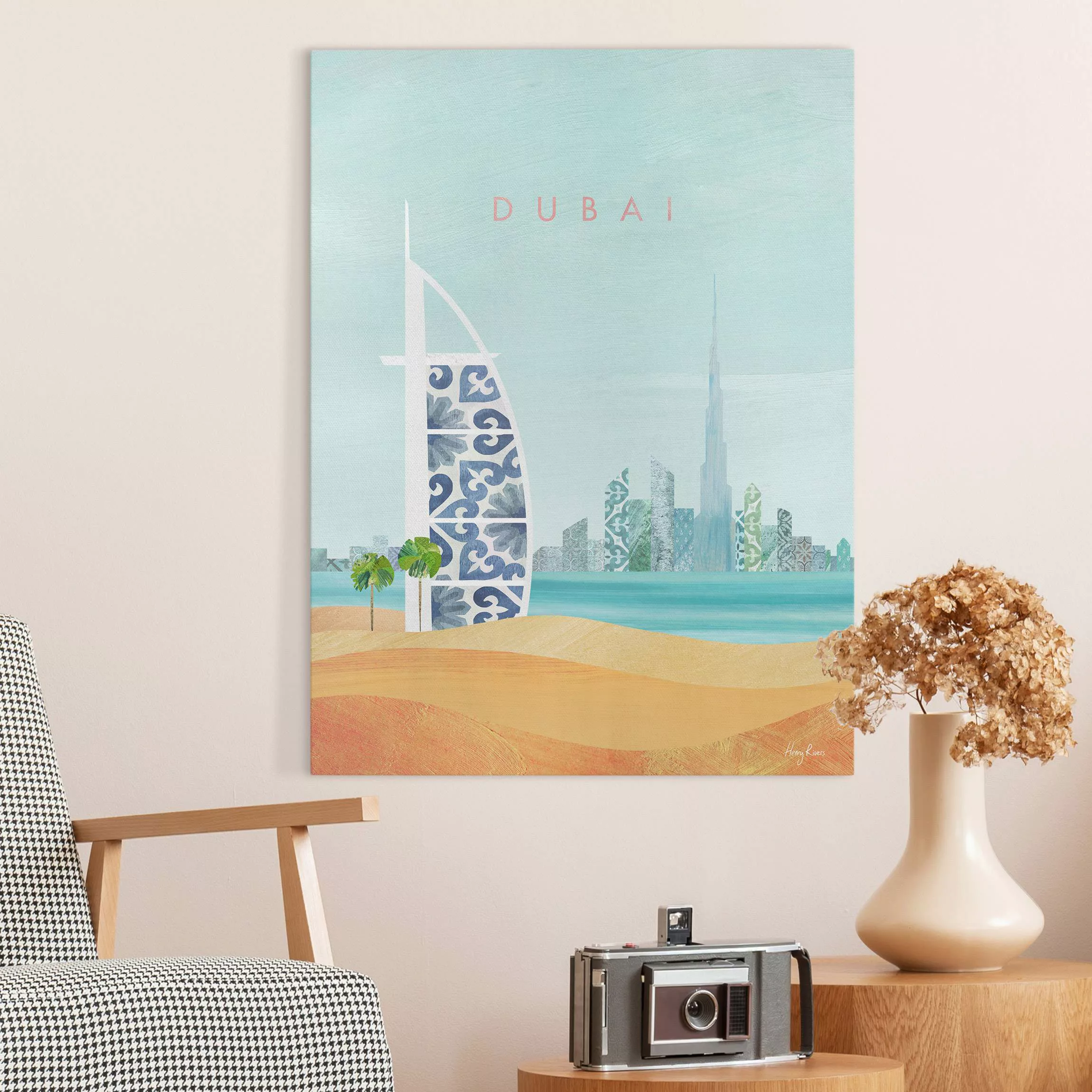 Leinwandbild Reiseposter - Dubai günstig online kaufen