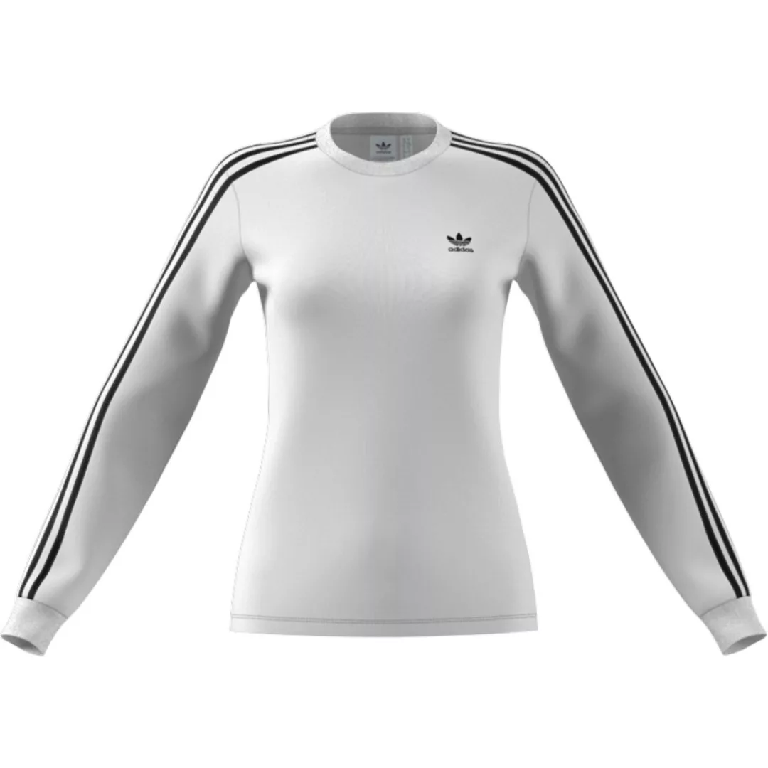 Adidas Originals 3 Stripes Langarm-t-shirt 42 White / Black günstig online kaufen