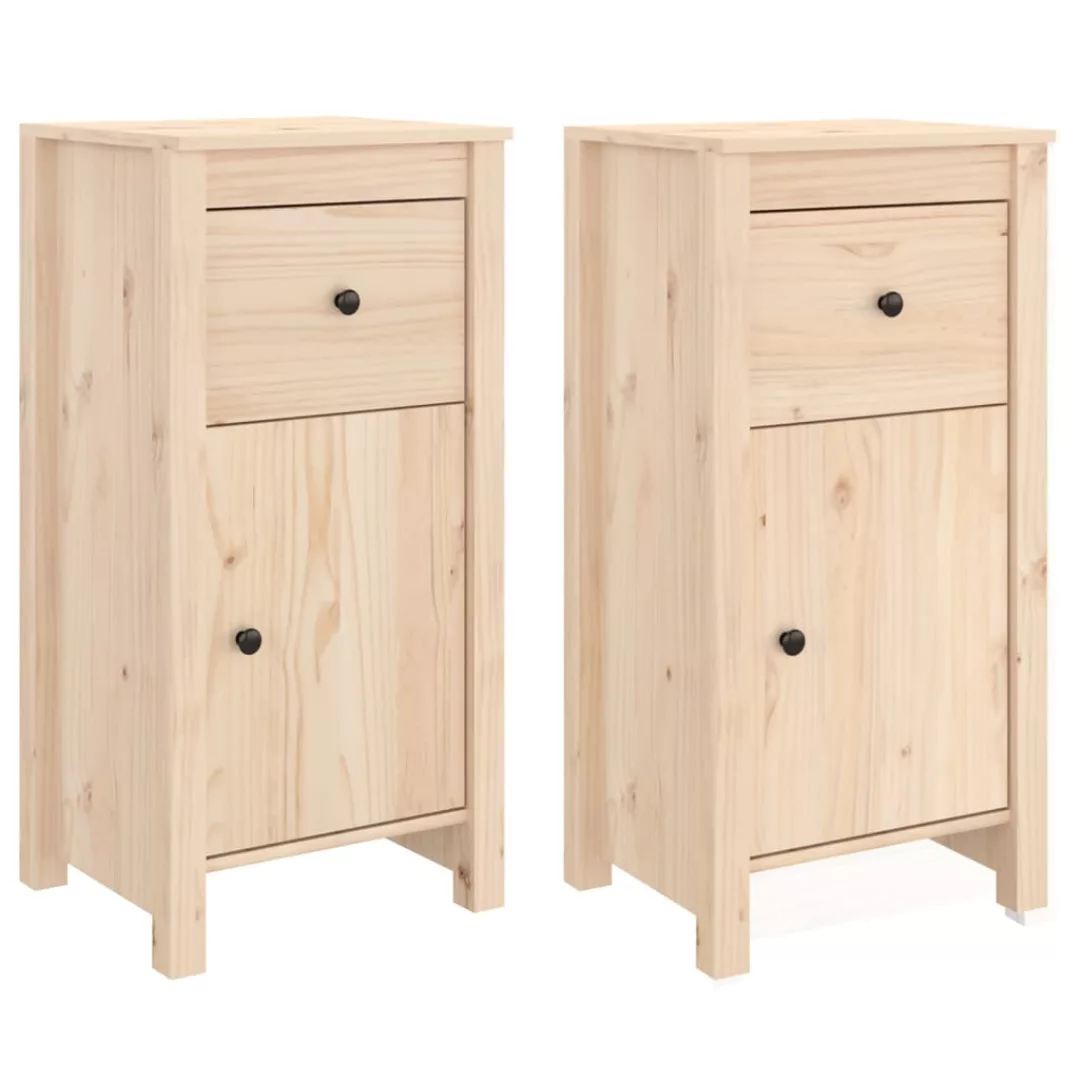 Vidaxl Sideboards 2 Stk. 40x35x80 Cm Massivholz Kiefer günstig online kaufen