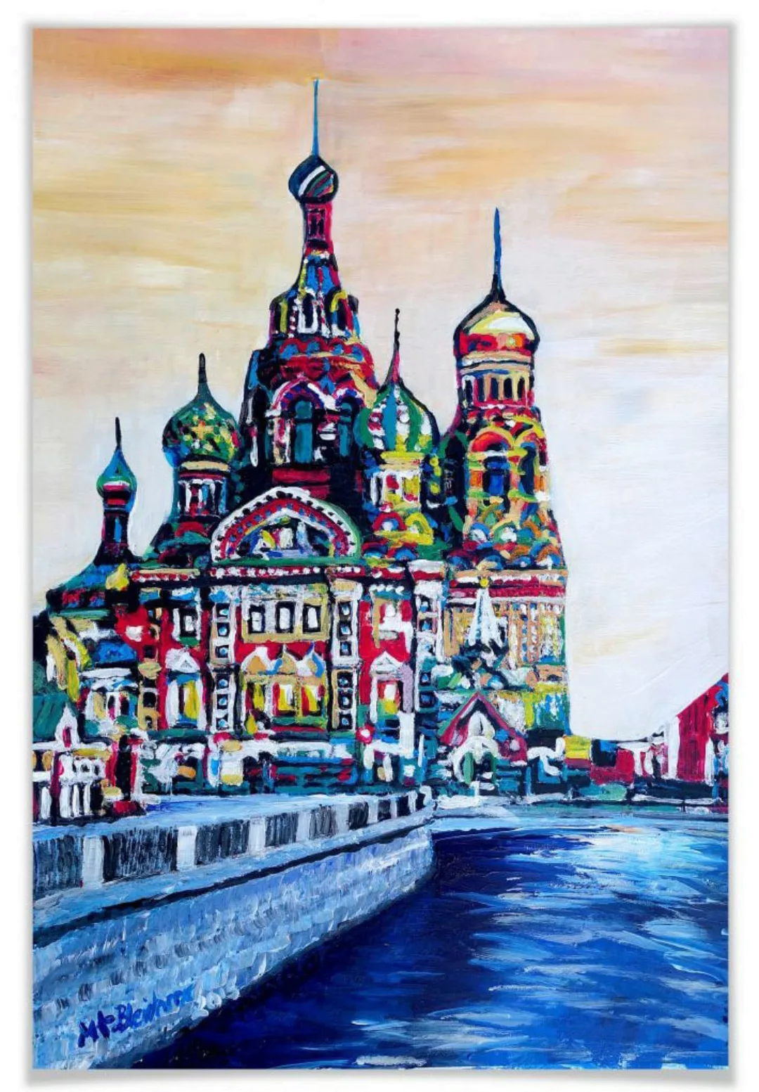 Wall-Art Poster "van Gogh Stil St. Petersburg", Stadt, (1 St.) günstig online kaufen