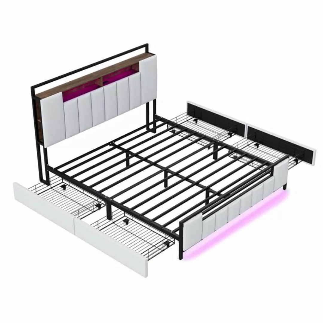 Rustrky Polsterbett Stauraumbett Polsterbett Doppelbett Jugendbett Gästebet günstig online kaufen