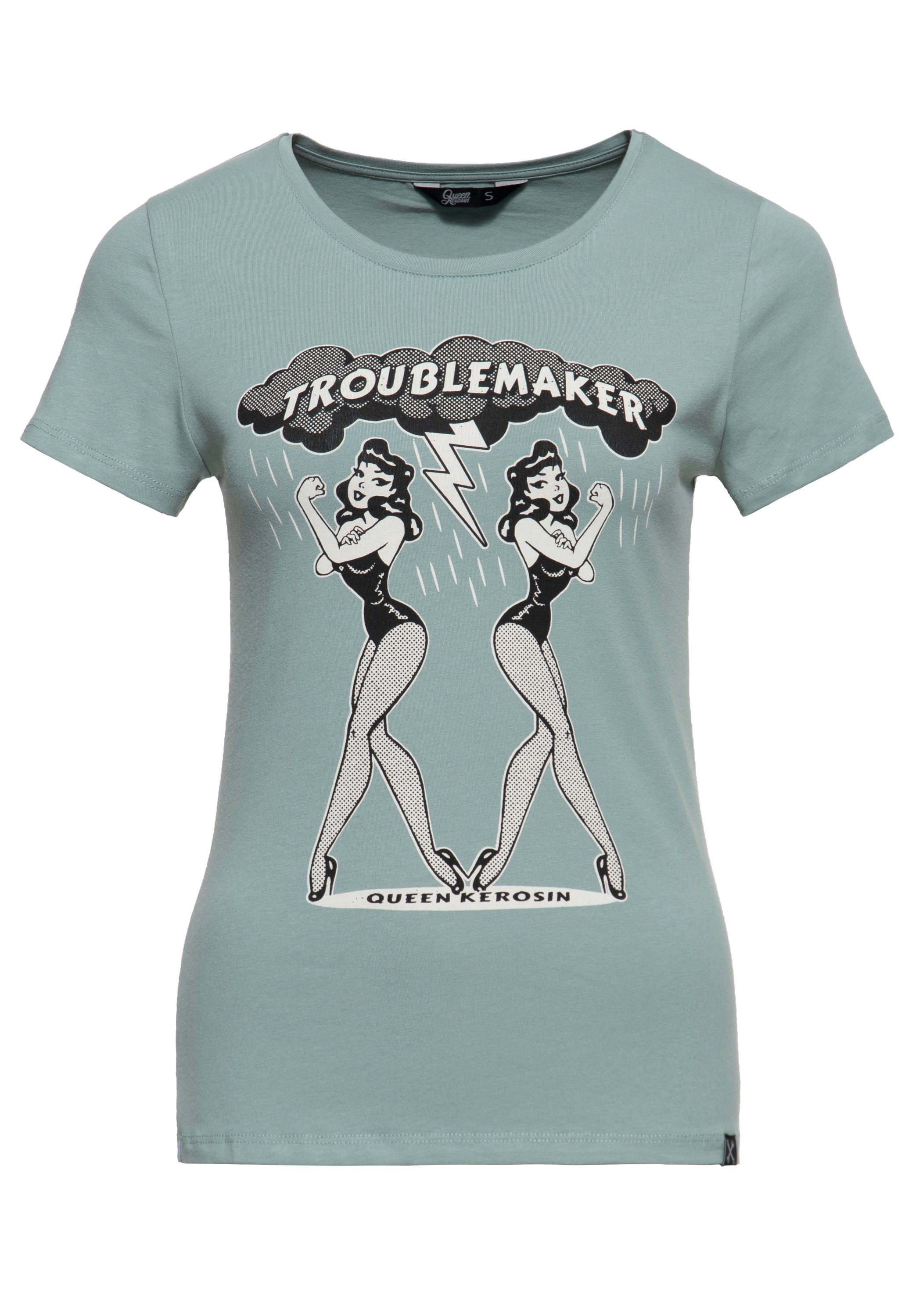 QueenKerosin Print-Shirt Built it up! (1-tlg) günstig online kaufen