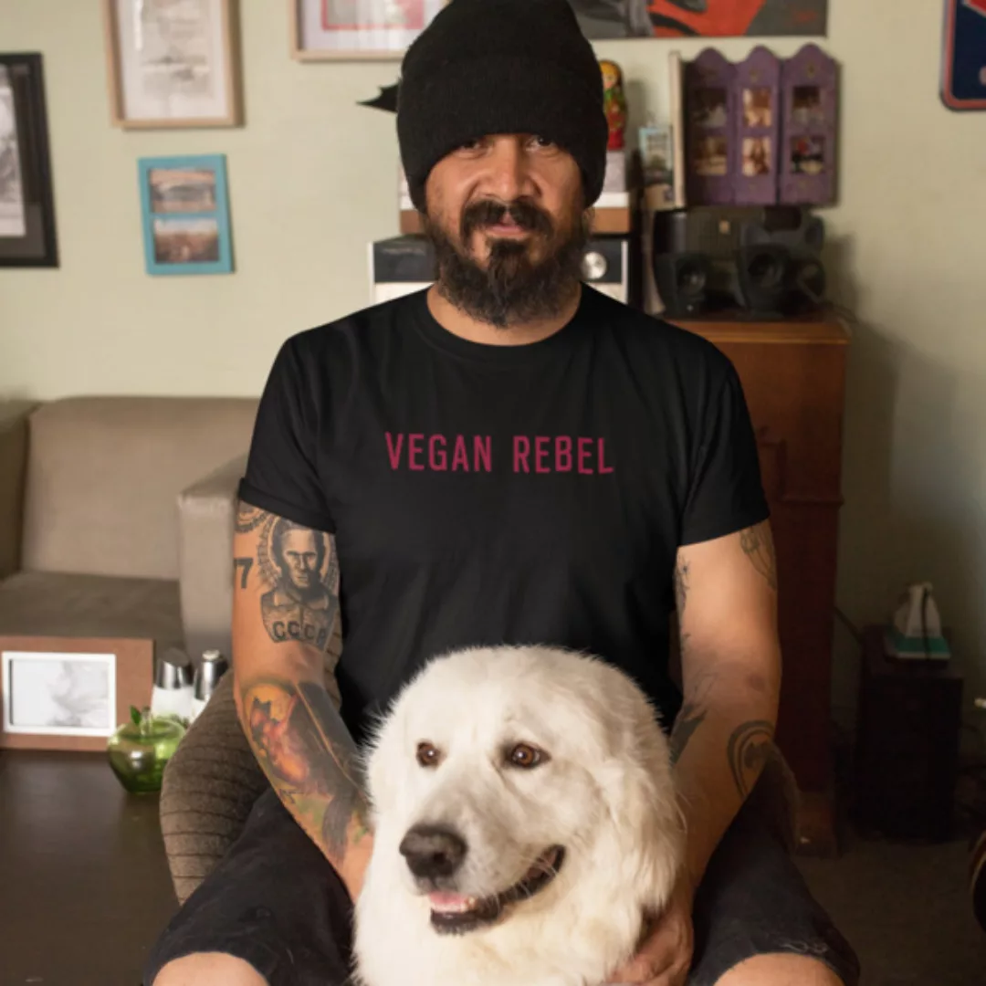 Unisex T-shirt Aus 100% Bio-baumwolle "Vegan Rebel" günstig online kaufen