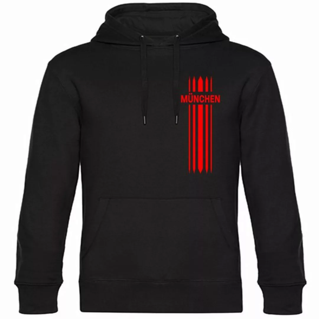 multifanshop Kapuzensweatshirt München rot - Streifen - Hoodie günstig online kaufen